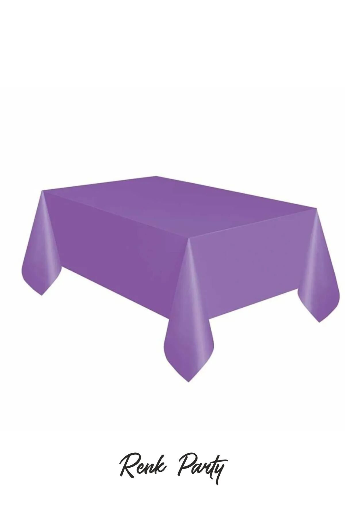 renk party Lila Renk Plastik Masa Örtüsü - 120x180 Cm - Plastic Table Cover