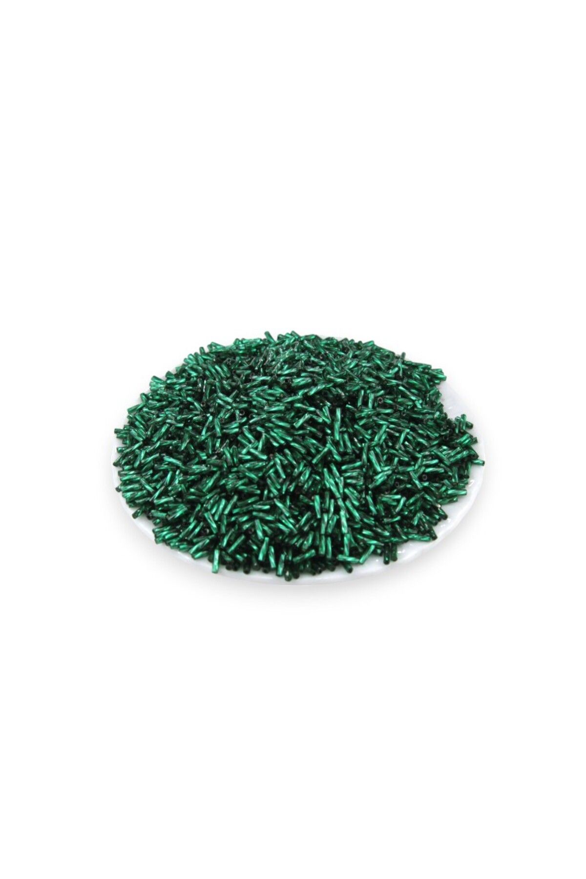 Serhat Aksesuar ve El İşçilik Burgulu Yeşil Boru 6x2 mm Boncuk 100 Gr