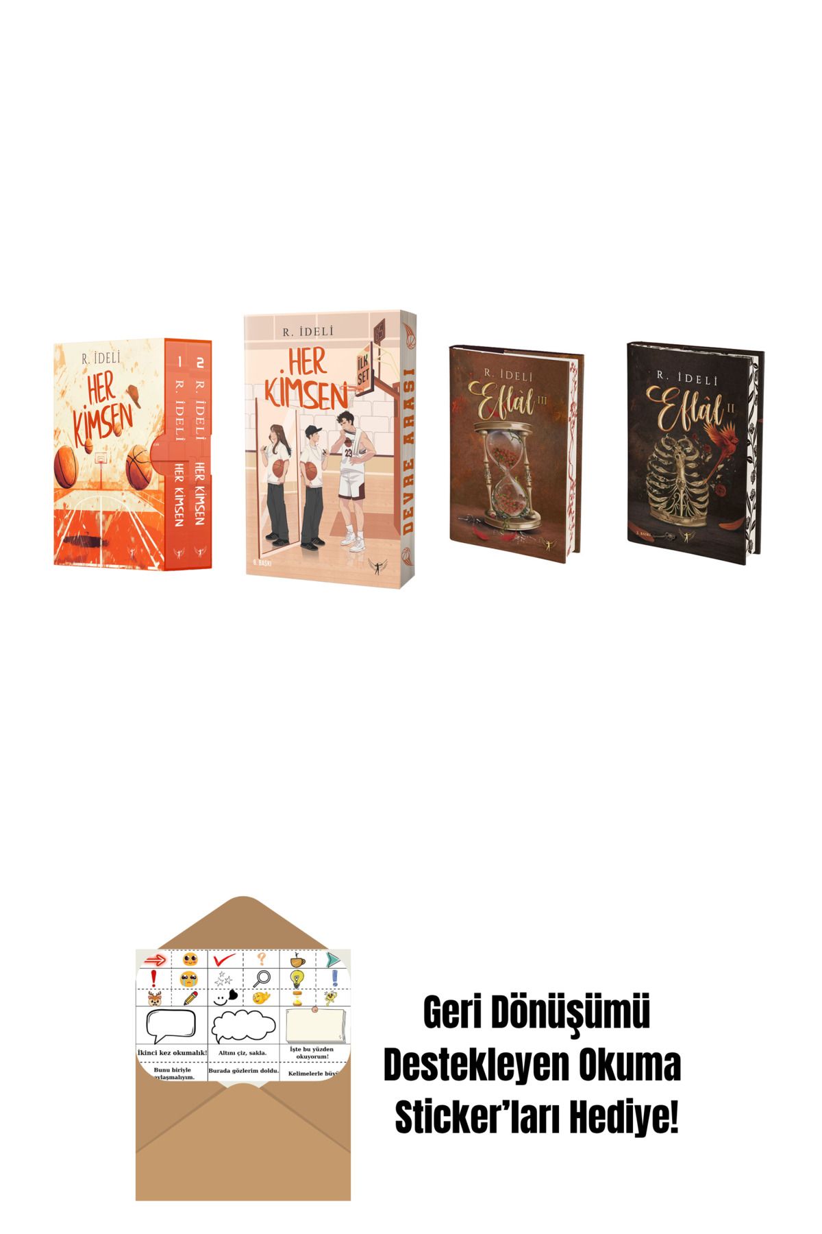 Artemis Yayınları R. İdeli 4 Kitap Set + Okuma Sticker'ları