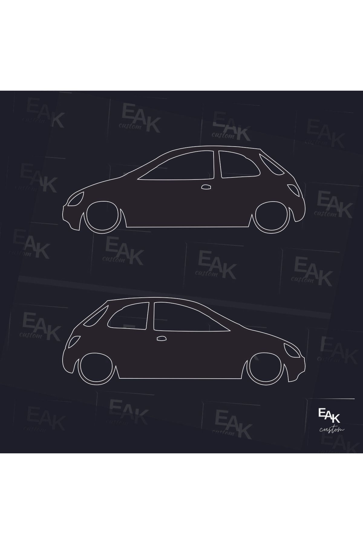 eakcustom FORD KA oto sticker (18cm x 6cm) (2ADET)