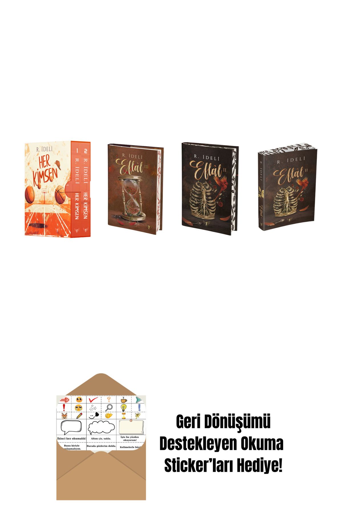 Artemis Yayınları R. İdeli 4 Kitap Set + Okuma Sticker'ları