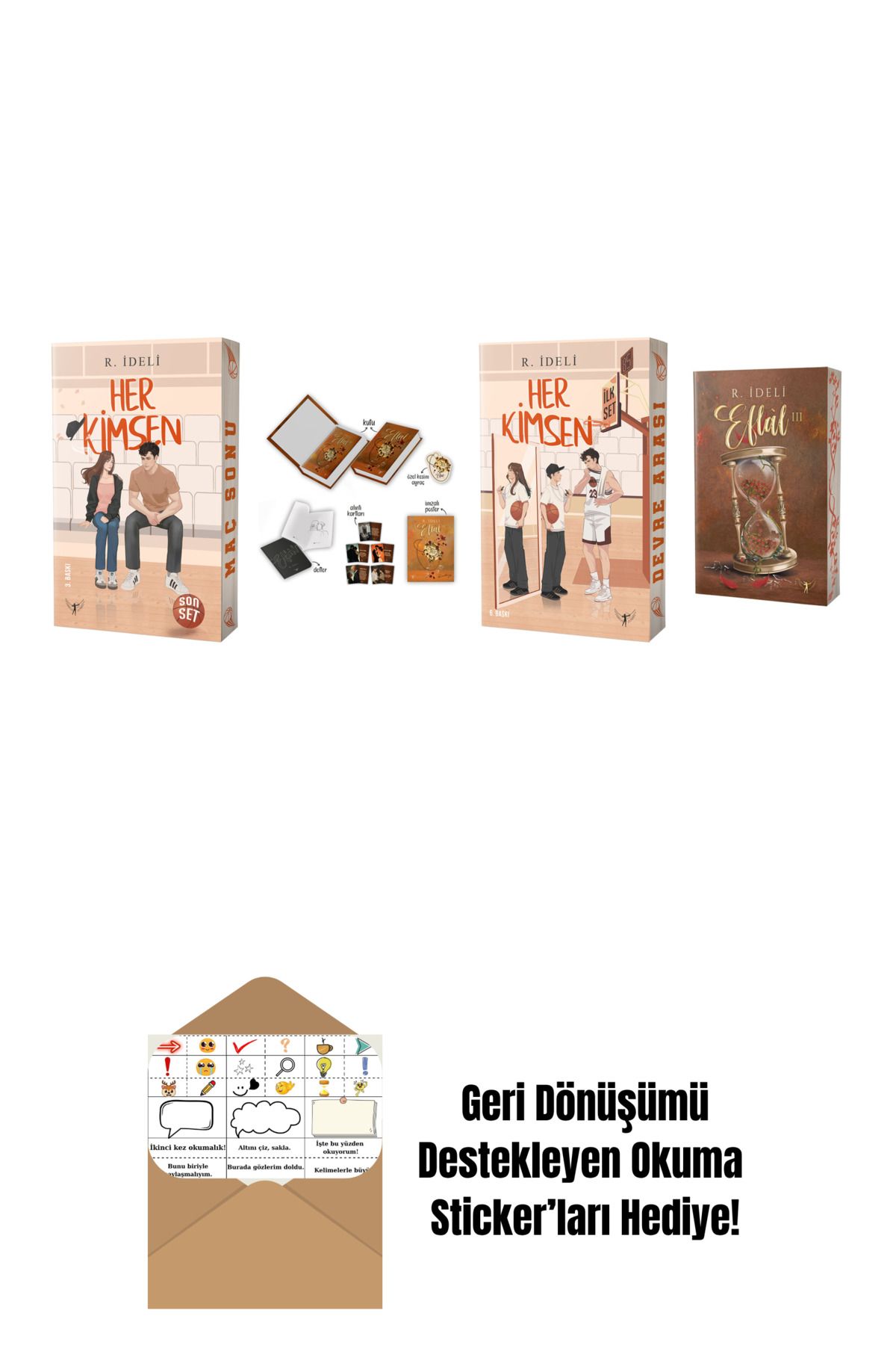 Artemis Yayınları R. İdeli 4 Kitap Set + Okuma Sticker'ları