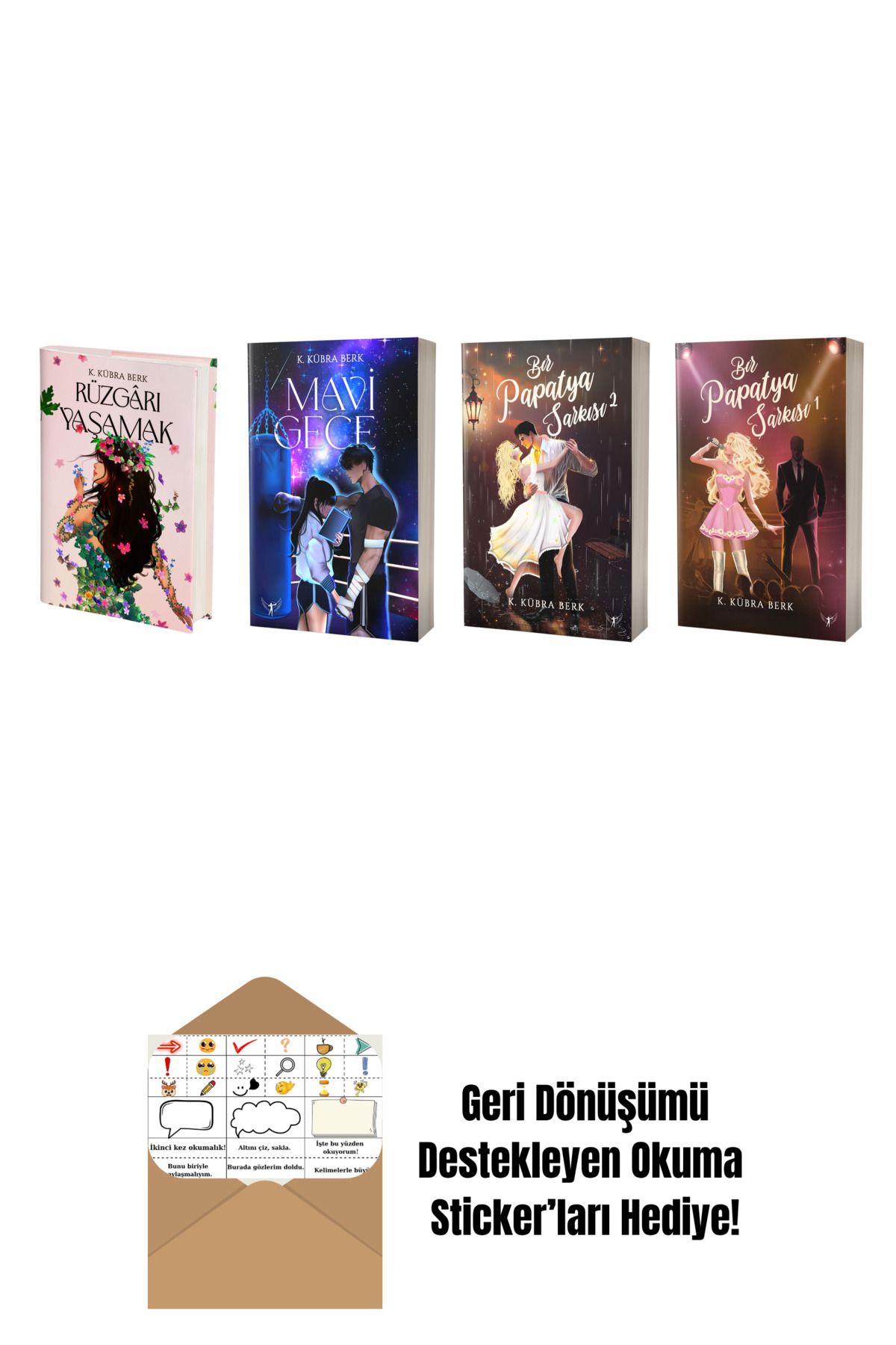 Artemis Yayınları K. Kübra Berk 4 Kitap Set + Okuma Sticker'ları