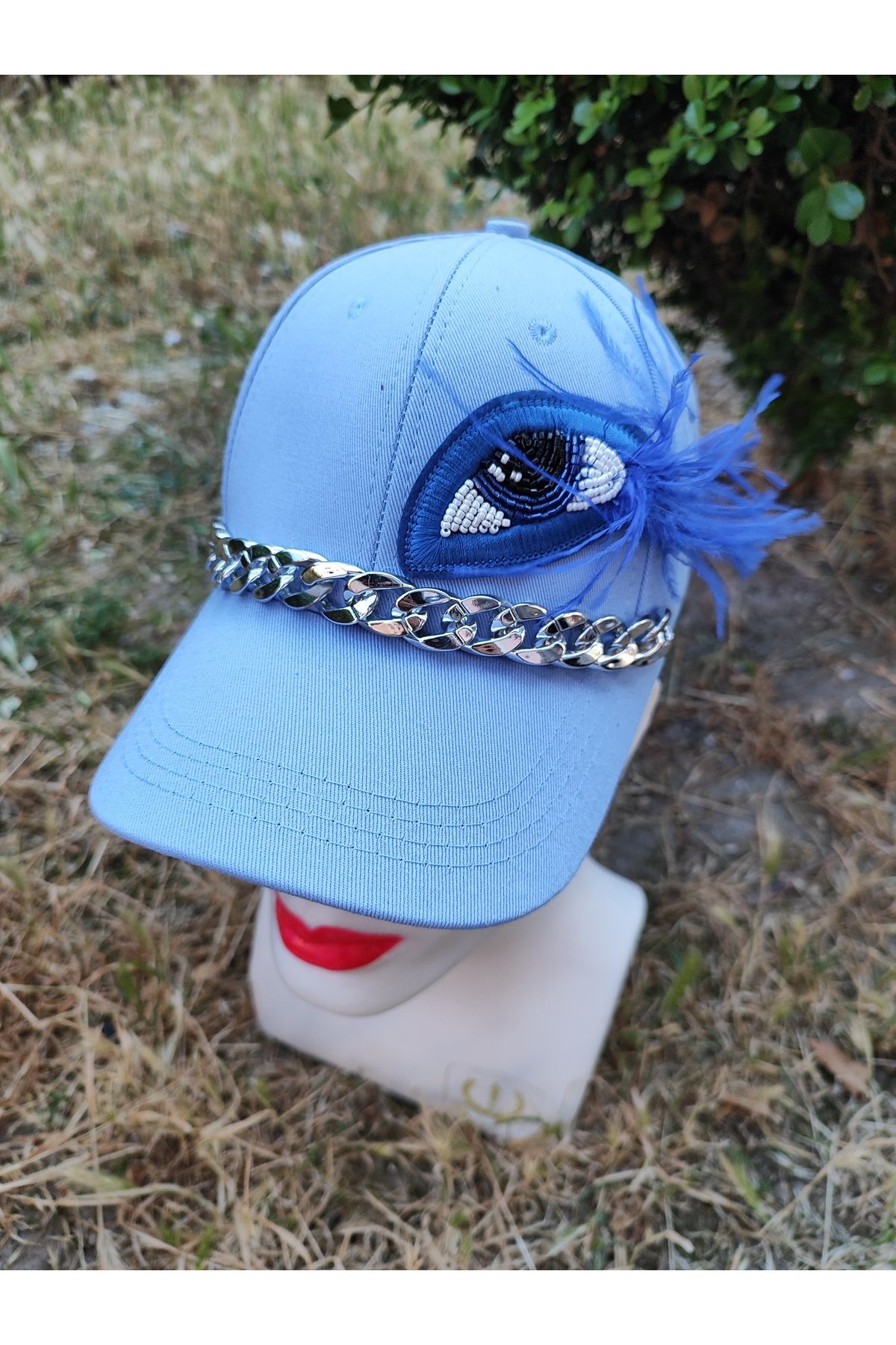 SAHRA BEACHWEAR Kadın Plaj Şapkası, Hasır Şapka, Handmade Tasarım Şapka, Yazlık Şapka , Kovboy Şapkası, Kasket