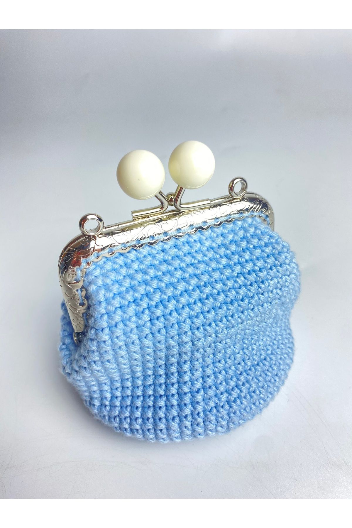 By Aynur Kos Handmade Bebe Mavisi Klipsli Cüzdan