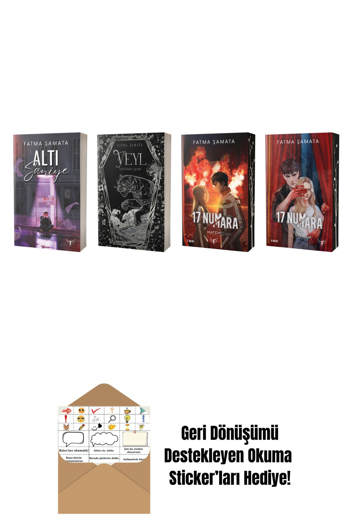 Artemis Yayınları Fatma Şamata 4 Kitap Set + Okuma Sticker'ları