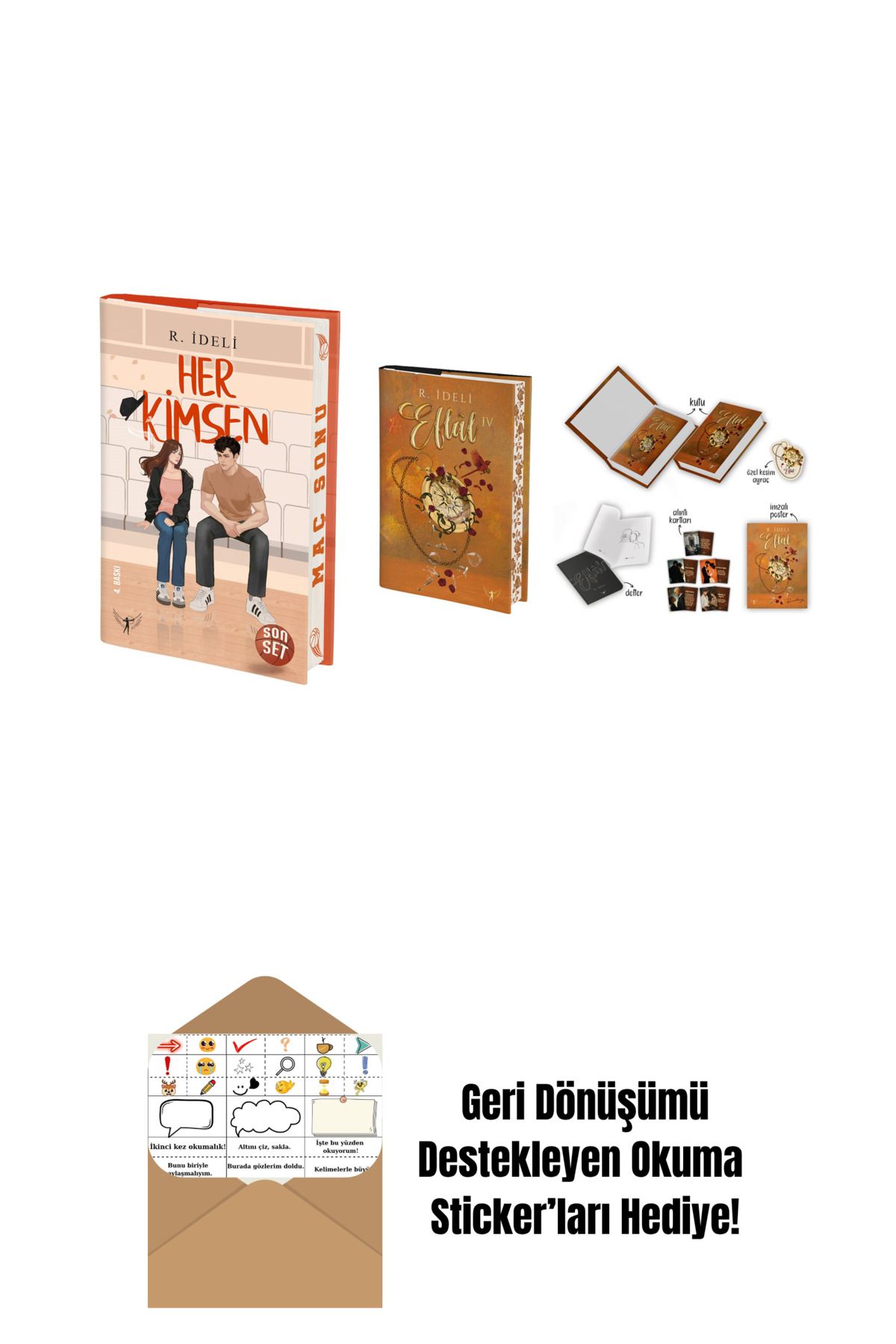 Artemis Yayınları R. İdeli 3 Kitap Set + Okuma Sticker'ları
