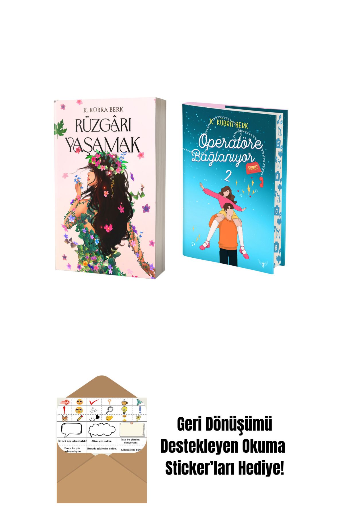 Artemis Yayınları Rüzgârı Yaşamak + Operatöre Bağlanıyorsunuz 2 (Ciltli - Yan Boyamalı) + Okuma Sticker'ları