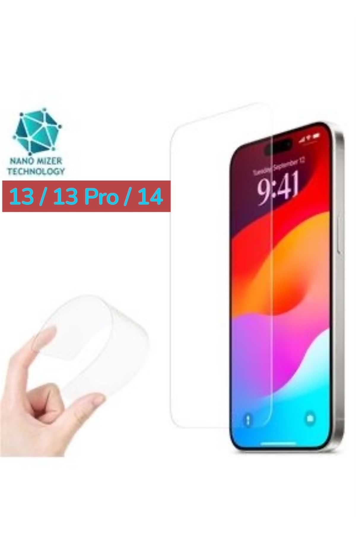 TEKNOPARKTA Iphone 13 / 13 Pro / 14 Darbe Korumalı Esnek Nano Ekran Koruyucu