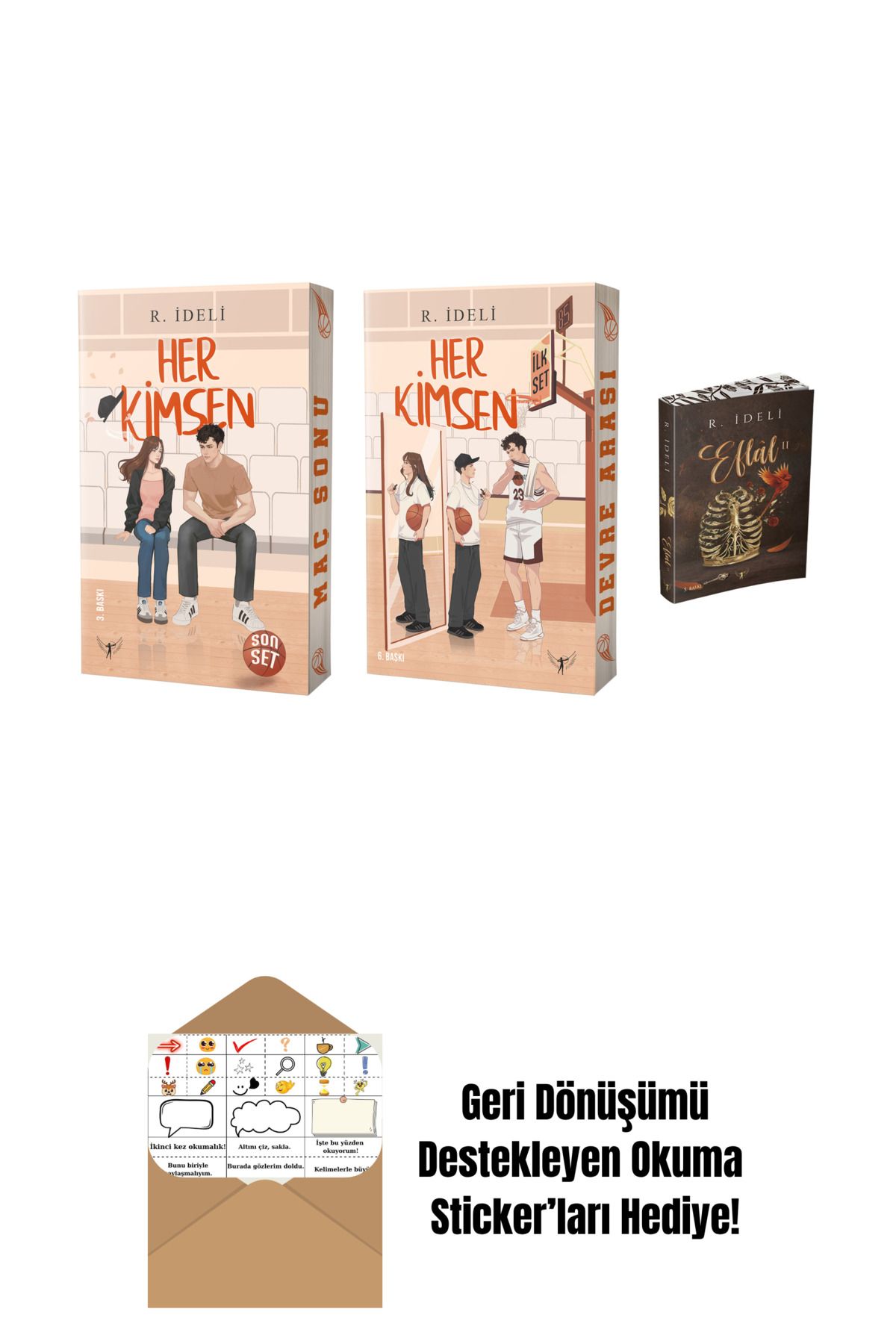 Artemis Yayınları R. İdeli 3 Kitap Set + Okuma Sticker'ları