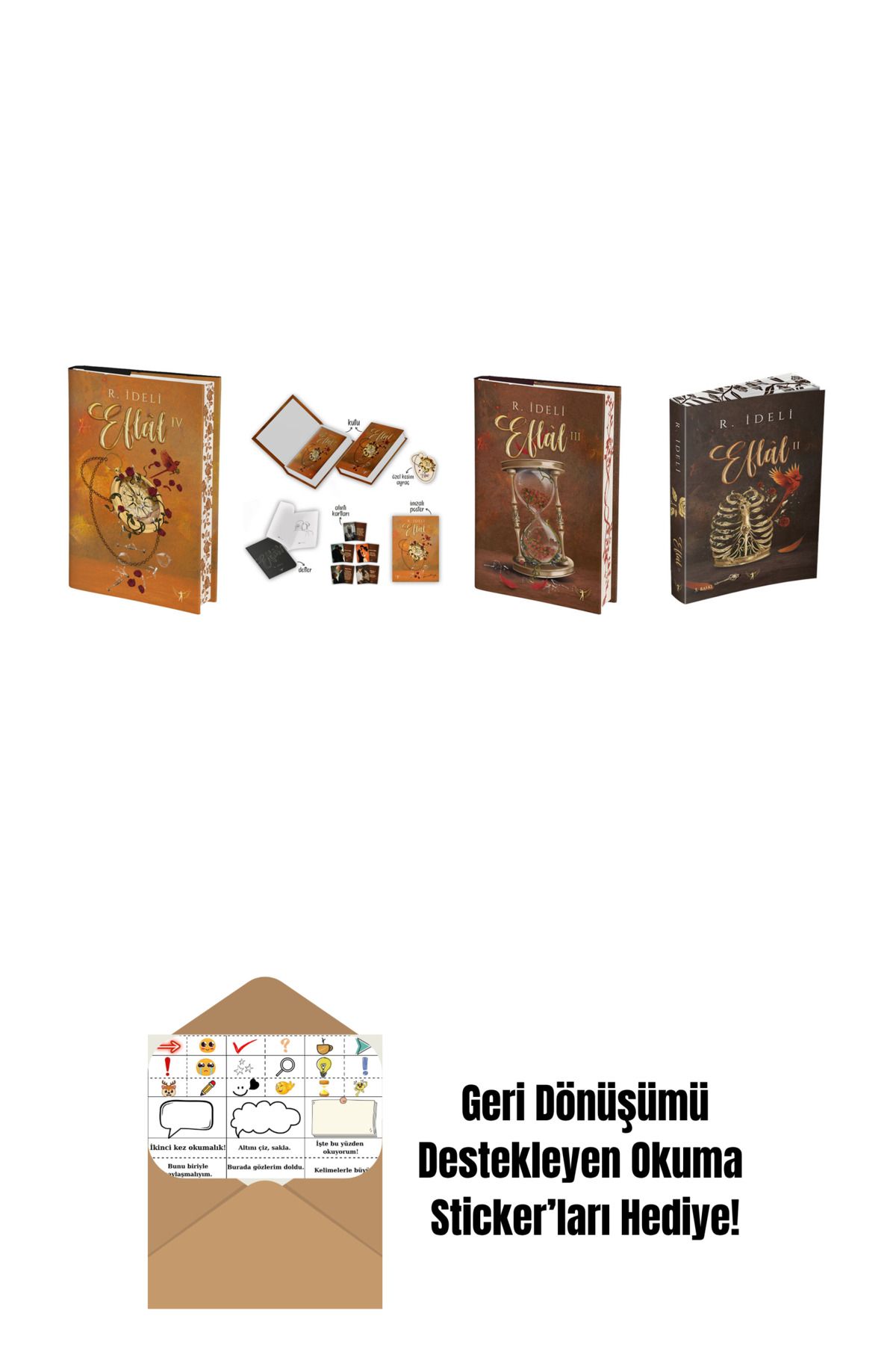 Artemis Yayınları R. İdeli 4 Kitap Set + Okuma Sticker'ları