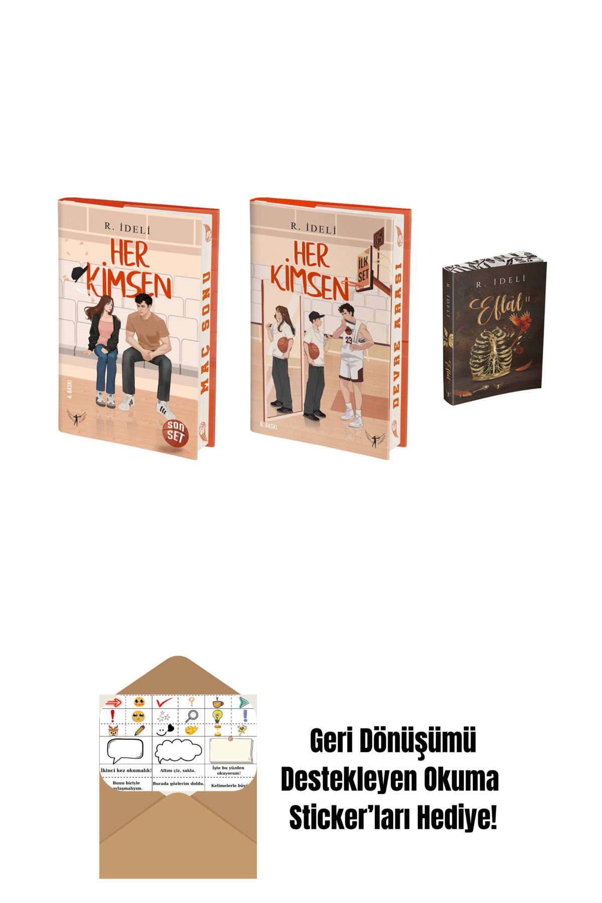Artemis Yayınları R. İdeli 3 Kitap Set + Okuma Sticker'ları