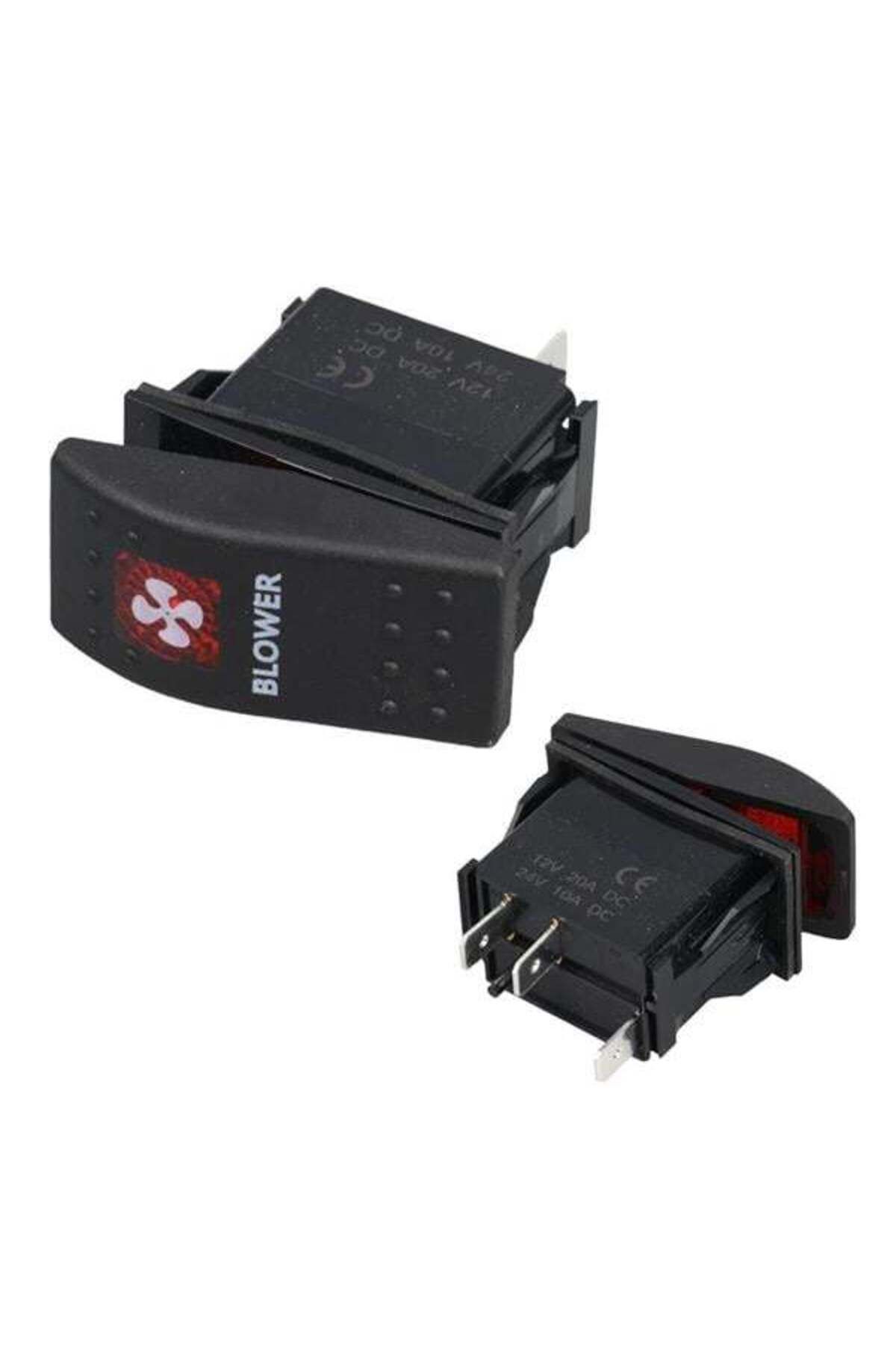 Emperium ﻿Havalandırma Sembollü Işıklı 3 Pinli On-Off 12-24V Marin Switch