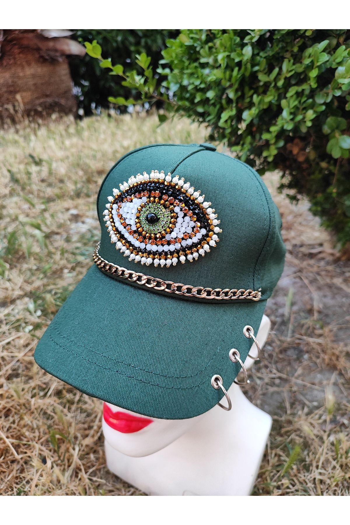 SAHRA BEACHWEAR Kadın Plaj Şapkası, Hasır Şapka, Handmade Tasarım Şapka, Yazlık Şapka , Kovboy Şapkası, Kasket