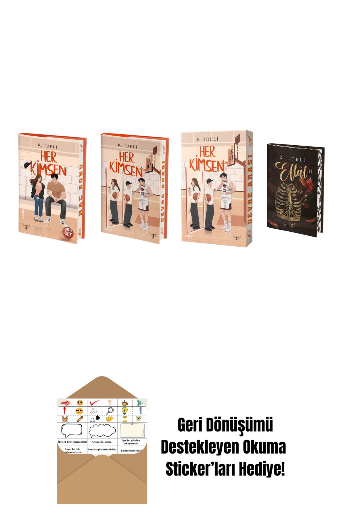 Artemis Yayınları R. İdeli 4 Kitap Set + Okuma Sticker'ları