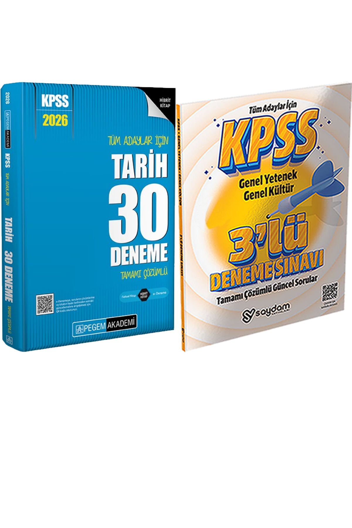 Pegem Akademi Yayıncılık 2026 KPSS Tüm Adaylar İçin Tarih 30 Deneme Tamamı Çözümlü - 3 Deneme Hediye