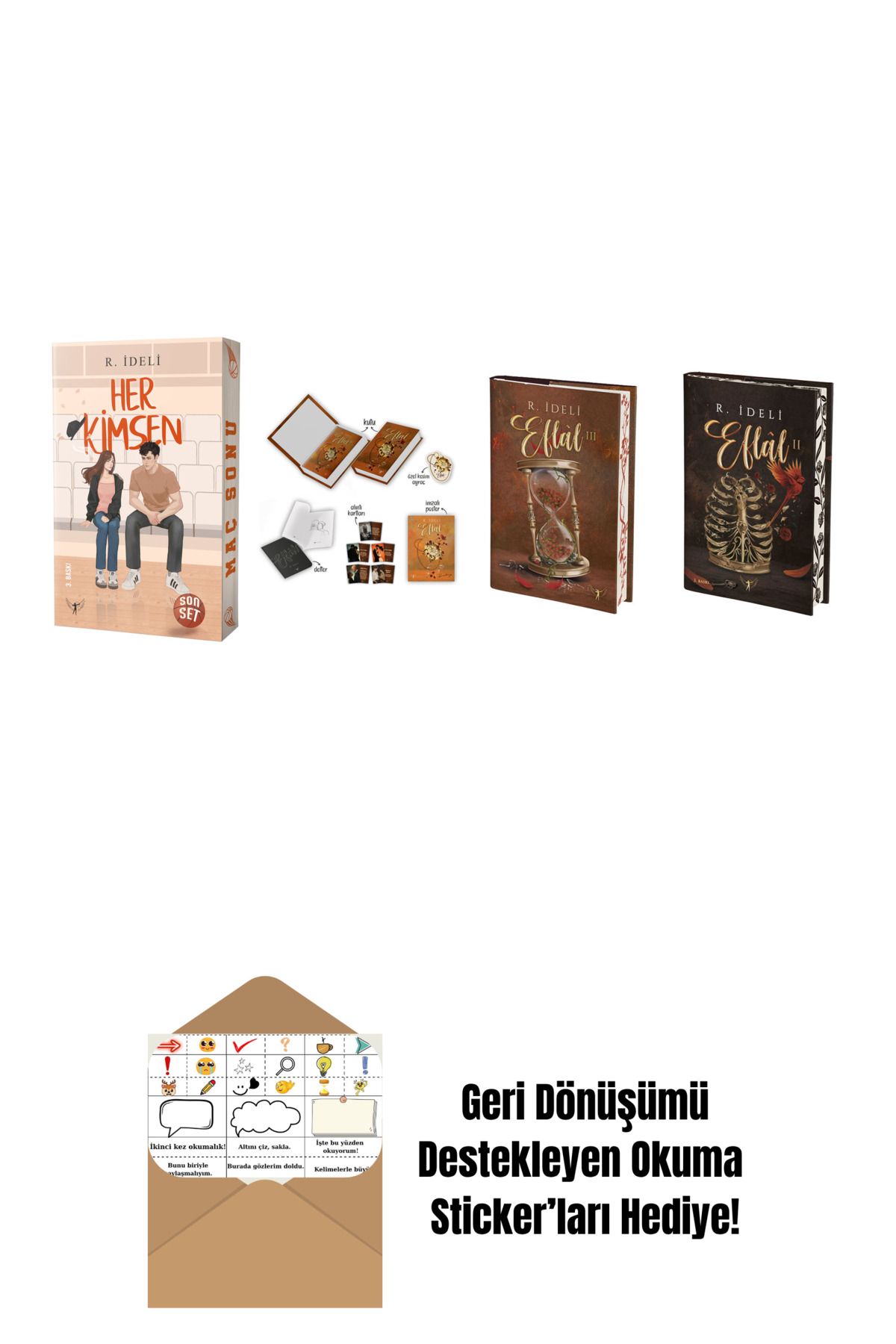 Artemis Yayınları R. İdeli 4 Kitap Set + Okuma Sticker'ları