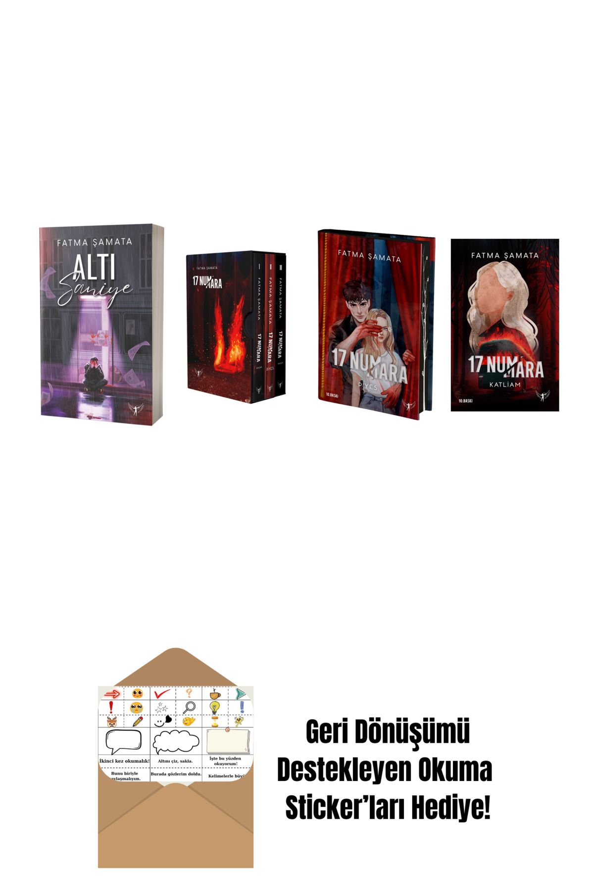 Artemis Yayınları Fatma Şamata 4 Kitap Set + Okuma Sticker'ları