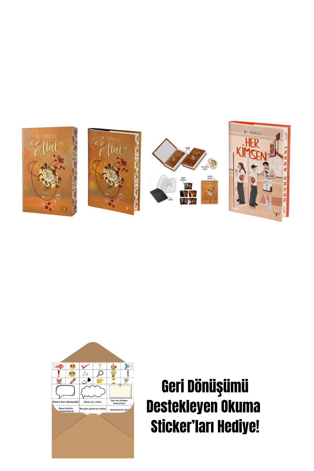 Artemis Yayınları R. İdeli 4 Kitap Set + Okuma Sticker'ları
