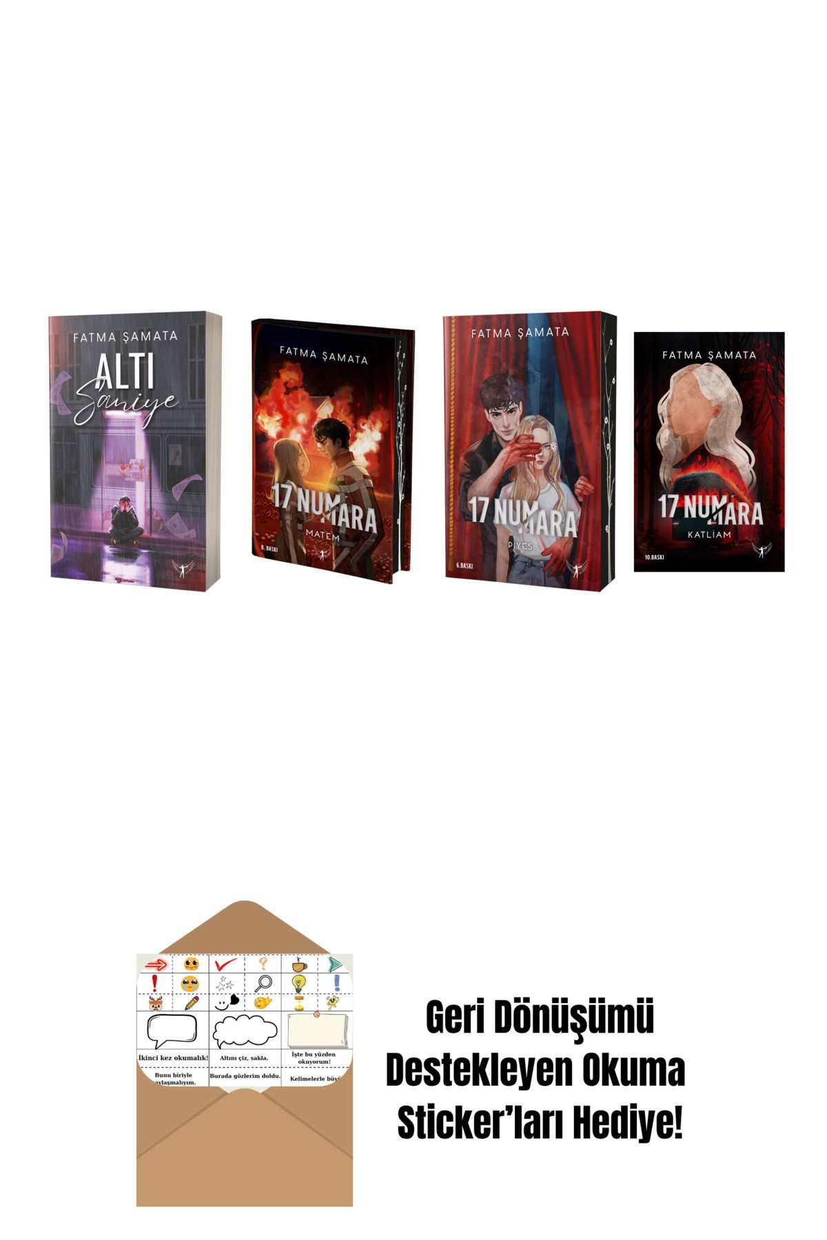 Artemis Yayınları Fatma Şamata 4 Kitap Set + Okuma Sticker'ları