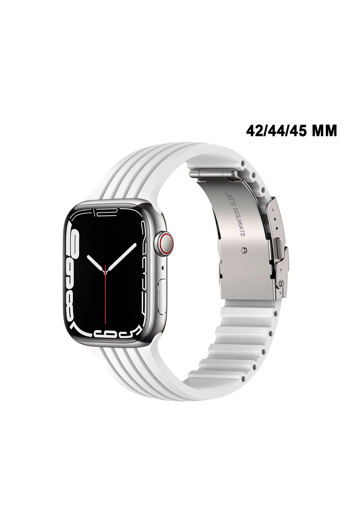 MTL Apple Watch Uyumlu Watch 3 4 5 6 7 8 9 SeSeri 38 40 41 MM Klipsli Kordon Kayış Silikon MT36