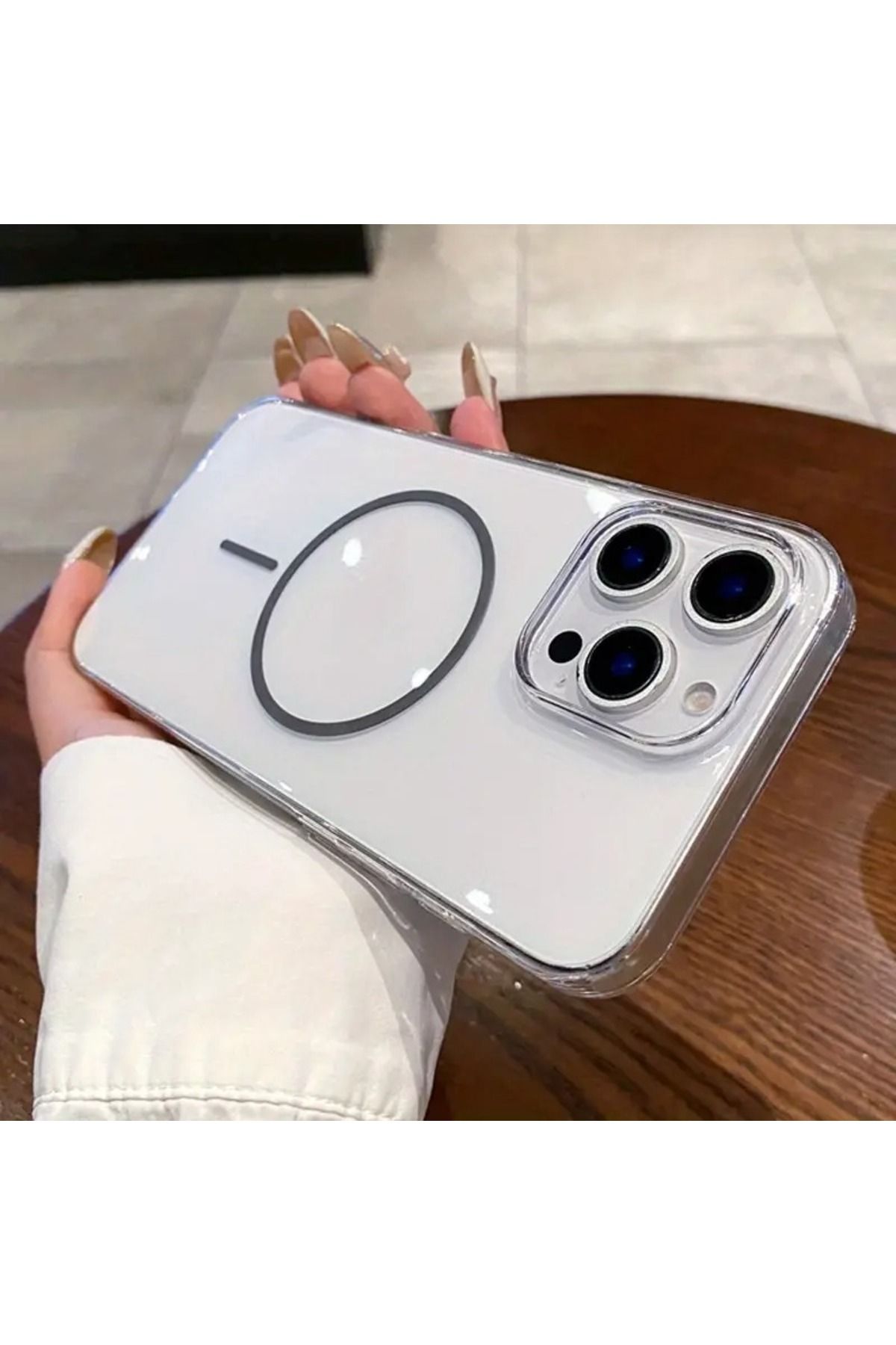 Milano Iphone 11 Uyumlu Kamera Çevresi Yüksek Sararmaz Magsafe Şeffaf Kılıf