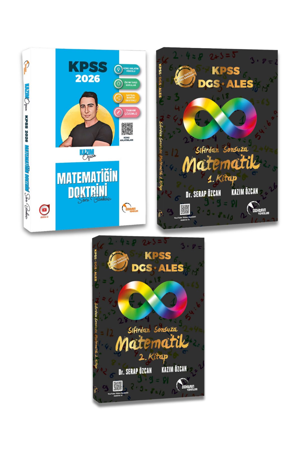 Doktrin Yayınları KPSS Matematik Seti (Sıfırdan Sonsuza KPSS DGS ALES 1 ve 2. kitap + 2026 KPSS Matematik ) (3 Kitap)
