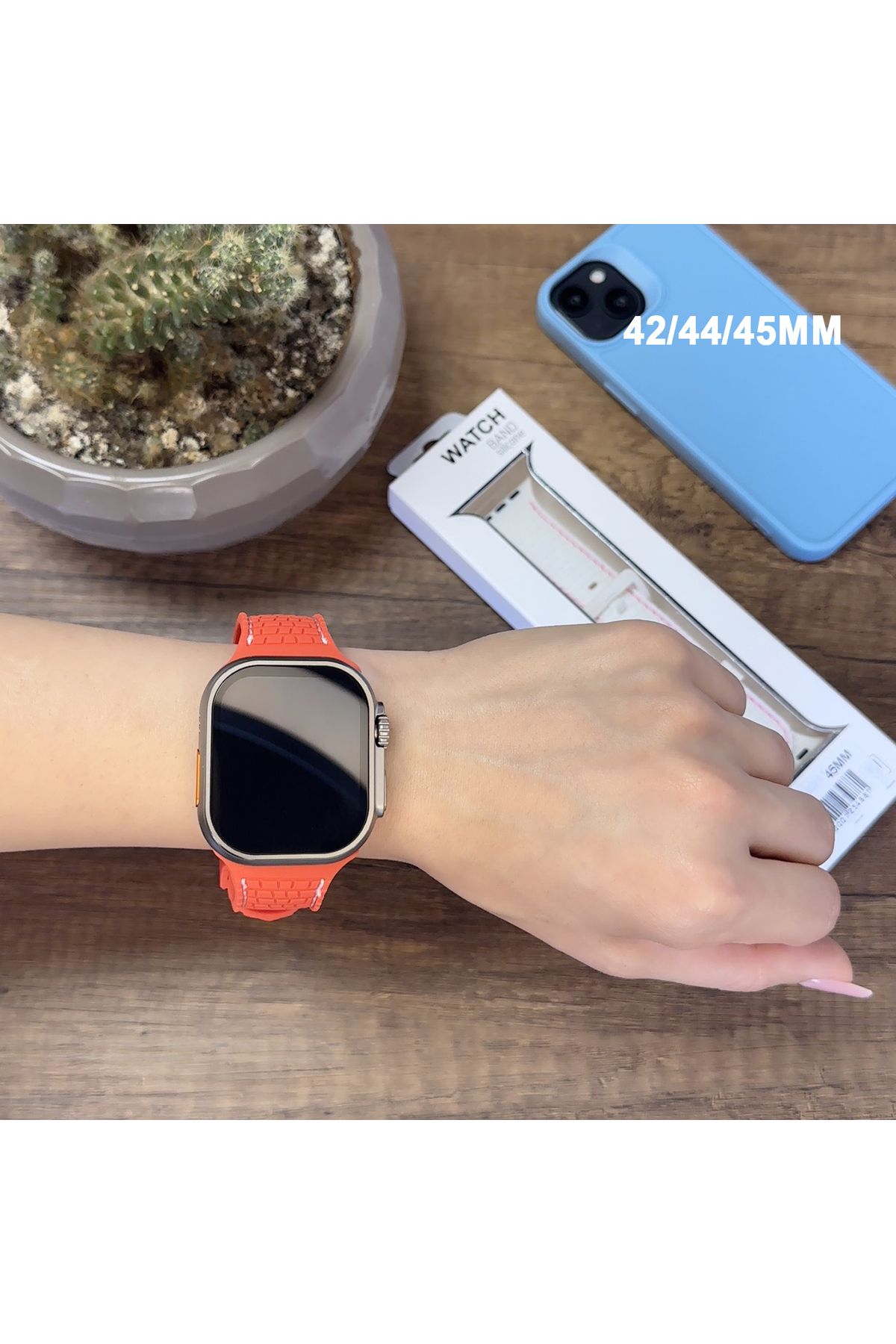 MTL Apple Watch Uyumlu 1/2/3/4/5/6/SE/7/8/9Seri 42/44/45/49MM Kordon Kayış Silikon MT78