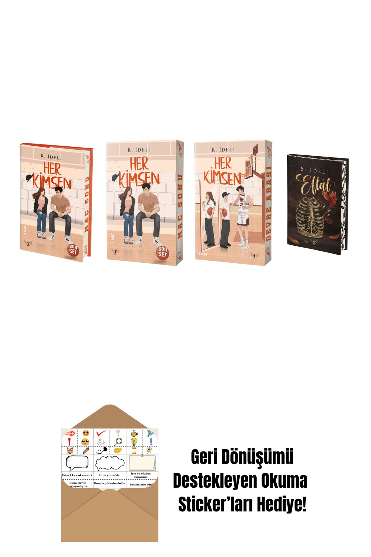 Artemis Yayınları R. İdeli 4 Kitap Set + Okuma Sticker'ları
