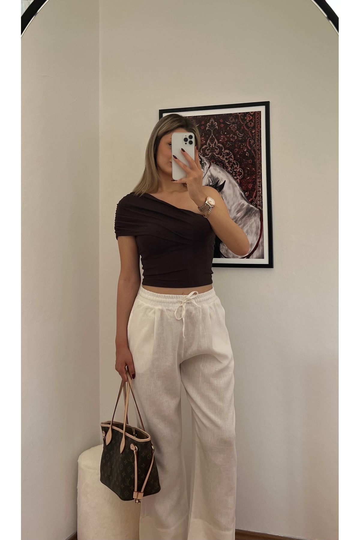 Butik Asimetrik Yaka Body