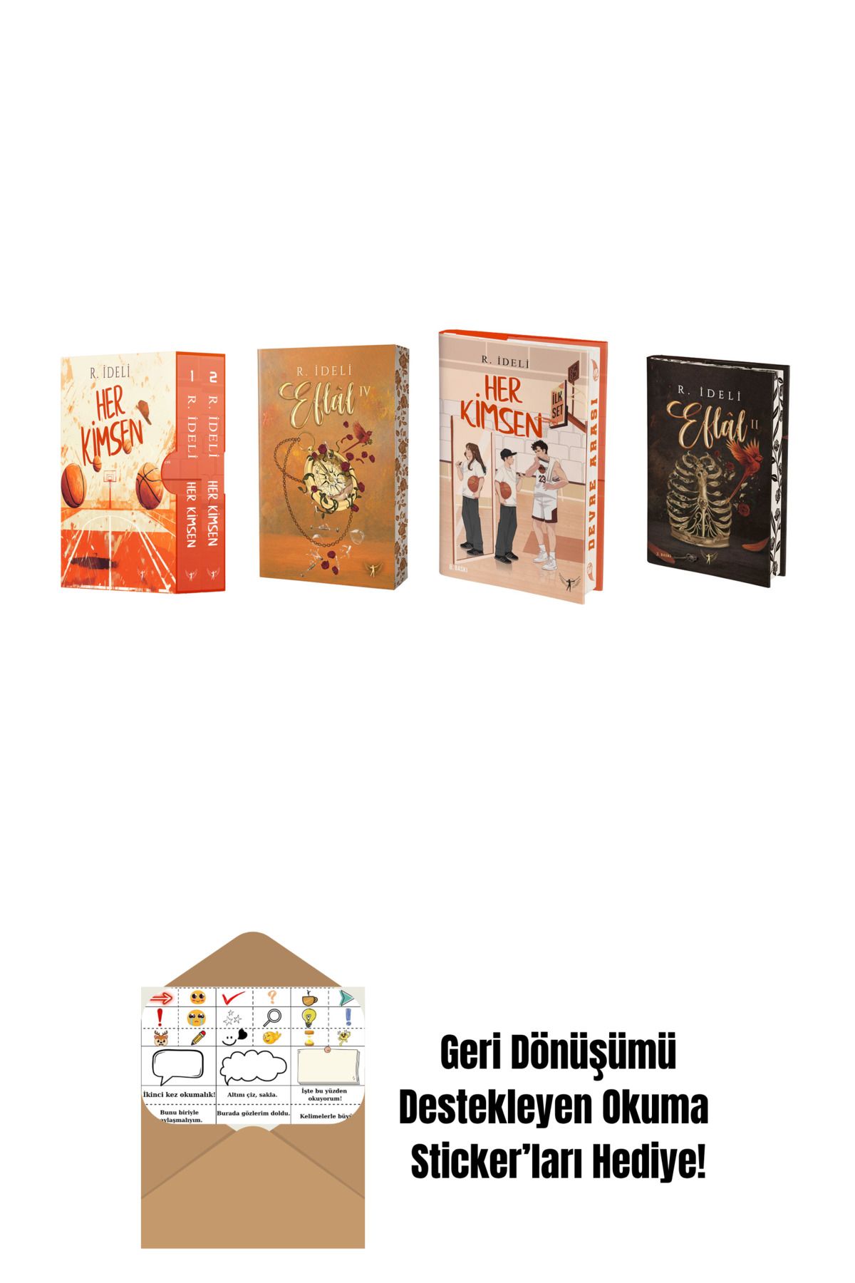 Artemis Yayınları R. İdeli 4 Kitap Set + Okuma Sticker'ları