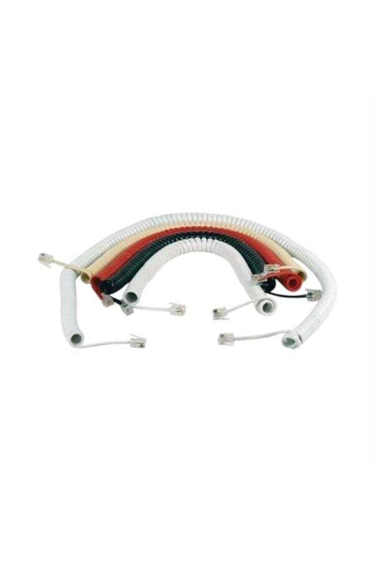 Emperium Telefon Spiral Kablo Beyaz