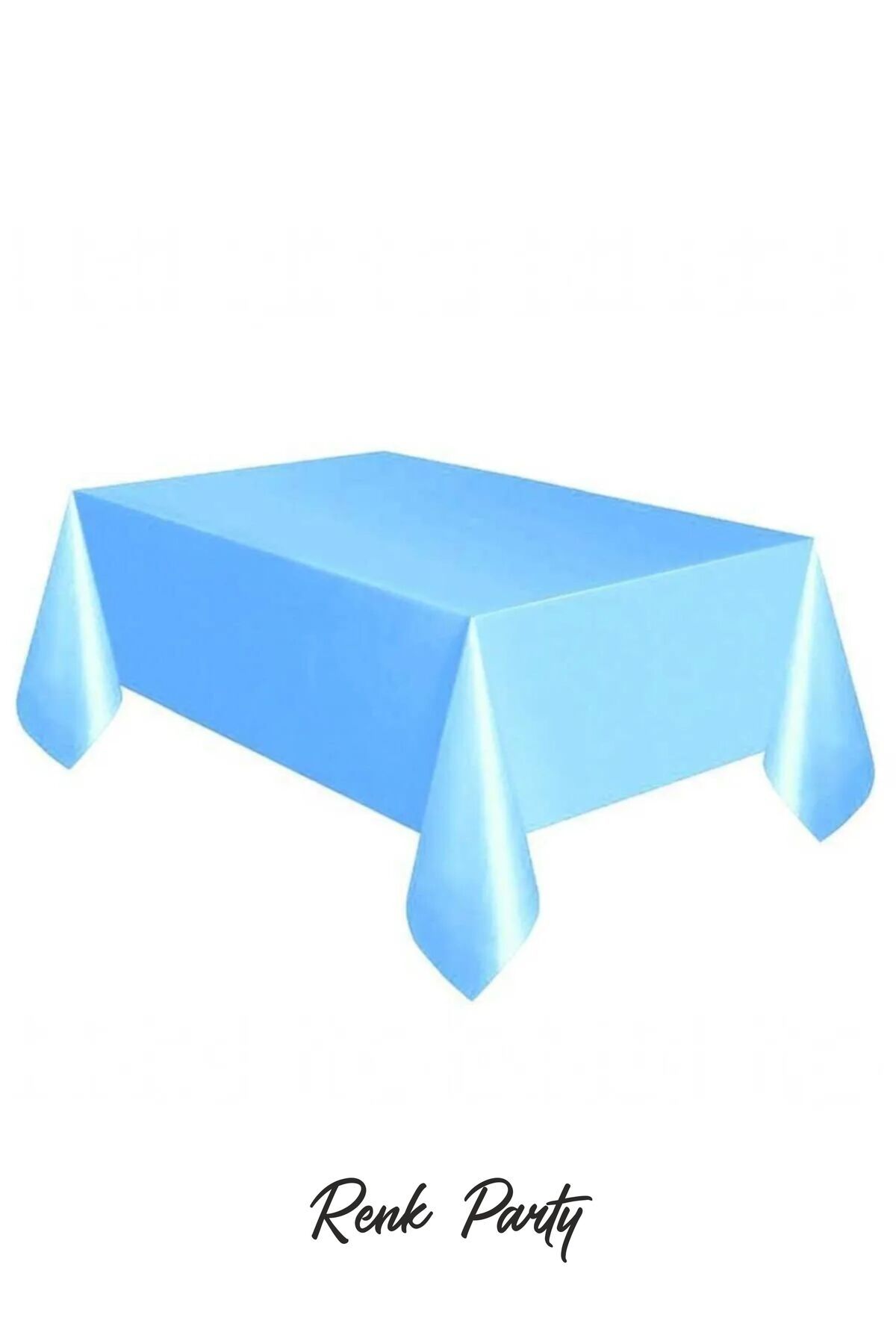 renk party Mavi Renk Plastik Masa Örtüsü - 120x180 Cm - Plastic Table Cover