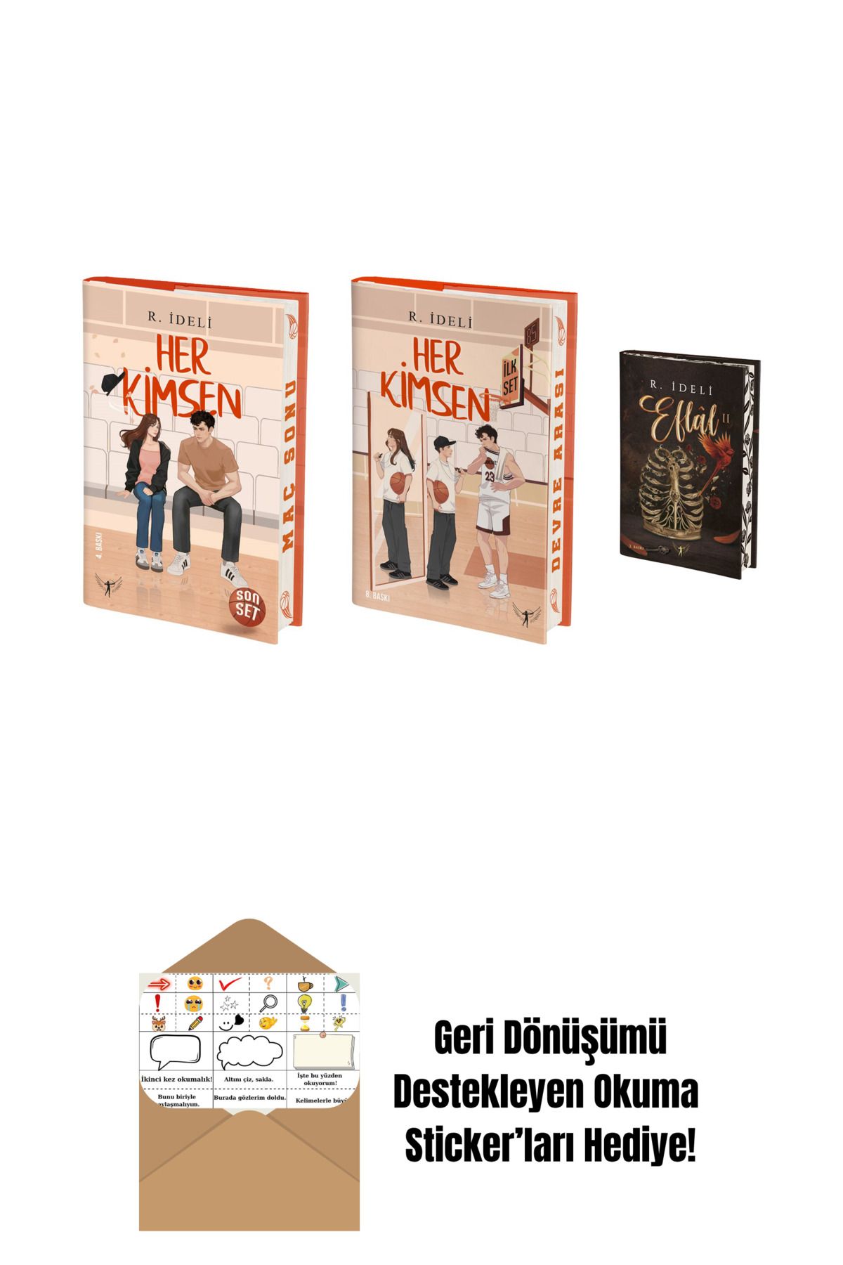 Artemis Yayınları R. İdeli 3 Kitap Set + Okuma Sticker'ları