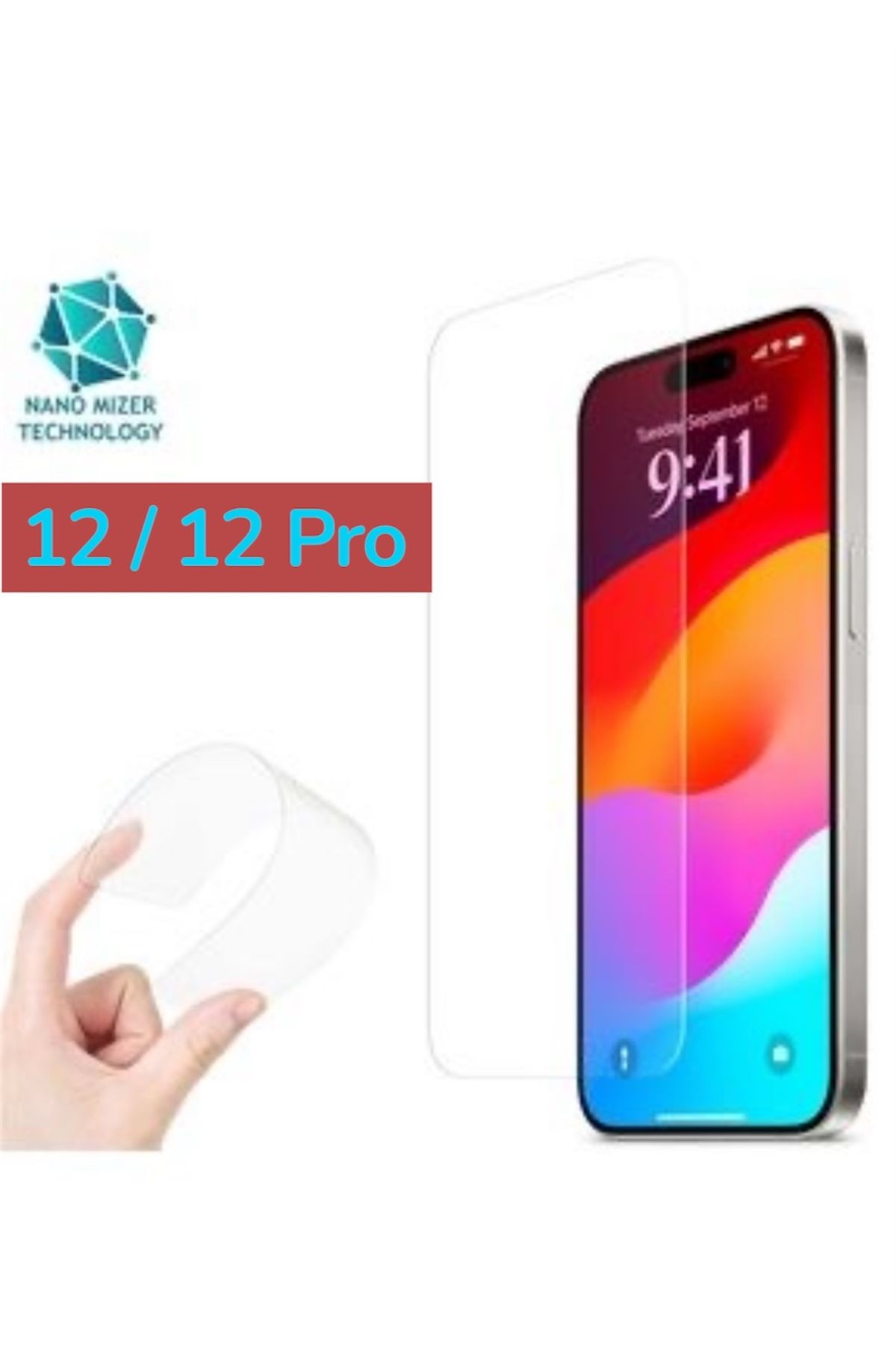 TEKNOPARKTA Iphone 12 / 12 Pro Darbe Korumalı Esnek Nano Ekran Koruyucu