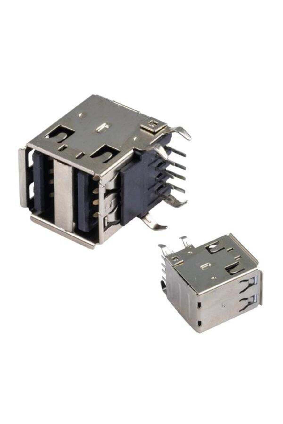 Emperium IC-265E USB 2.0 Şase A Dişi İkili Dik Montaj 8 Pin Oto Teyp USB