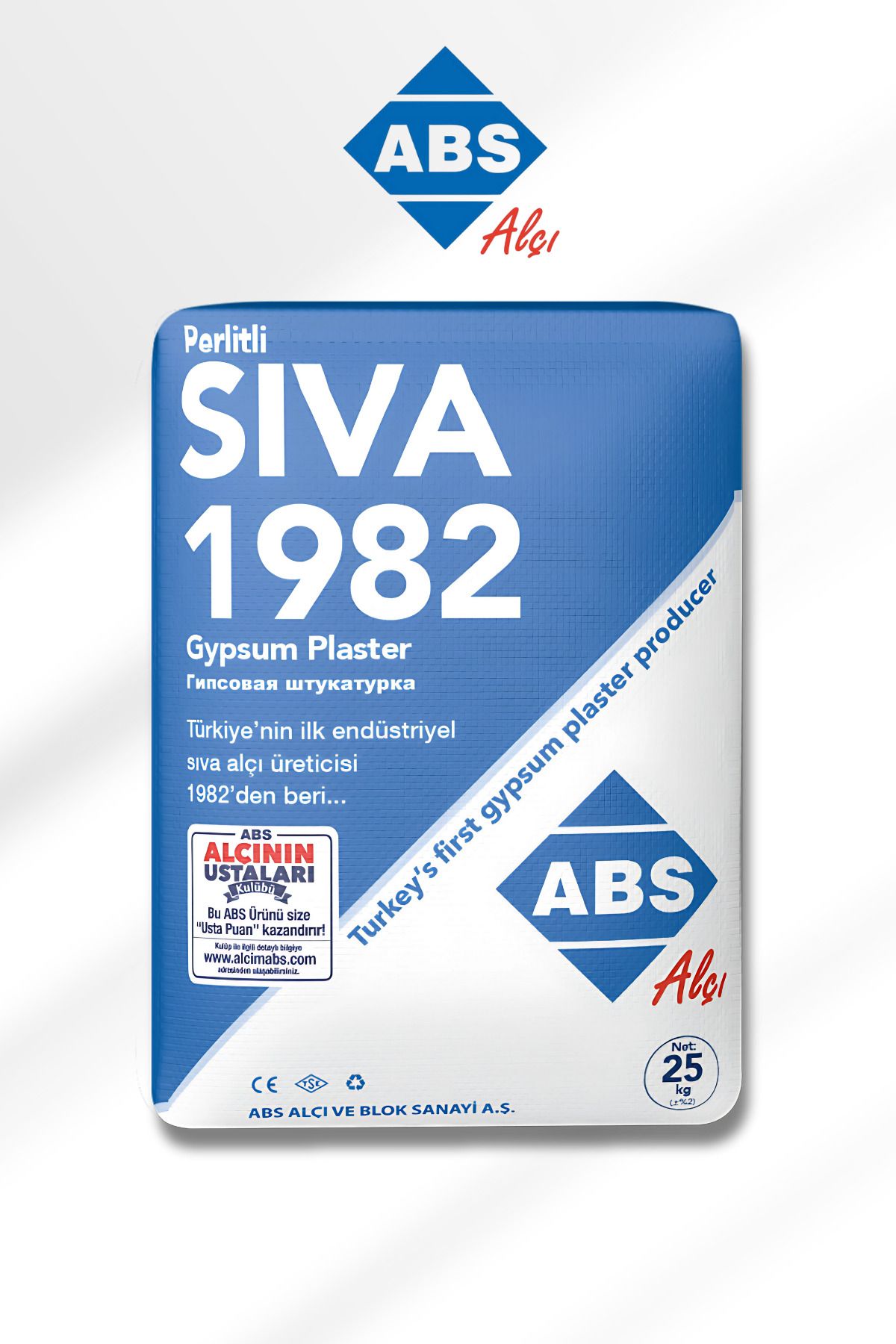 ABS Perlitli Sıva Alçı 10 Kg Beyaz -Dayanıklı ve Uzun Ömürlü Kolay Uygulanabilir Tamir ve Dolgu Alçı