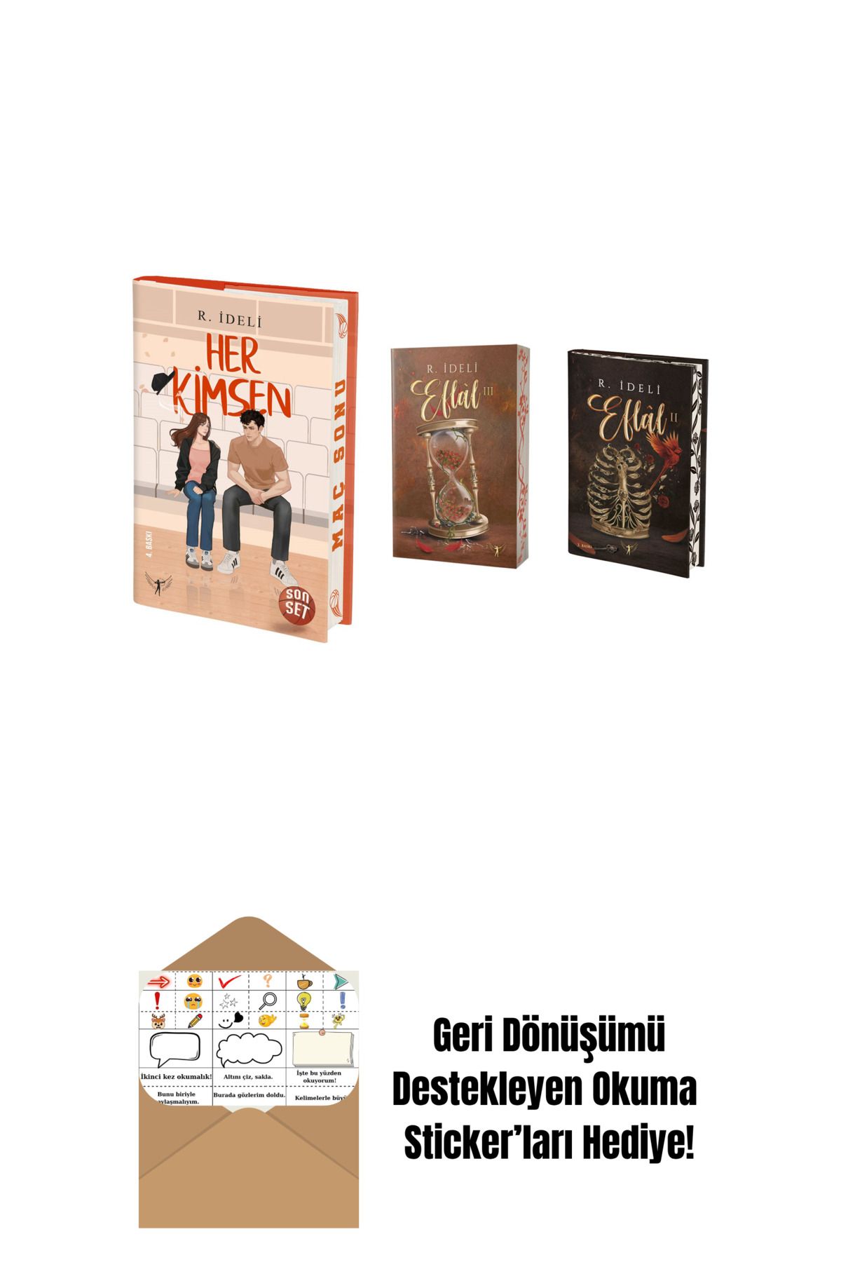 Artemis Yayınları R. İdeli 3 Kitap Set + Okuma Sticker'ları