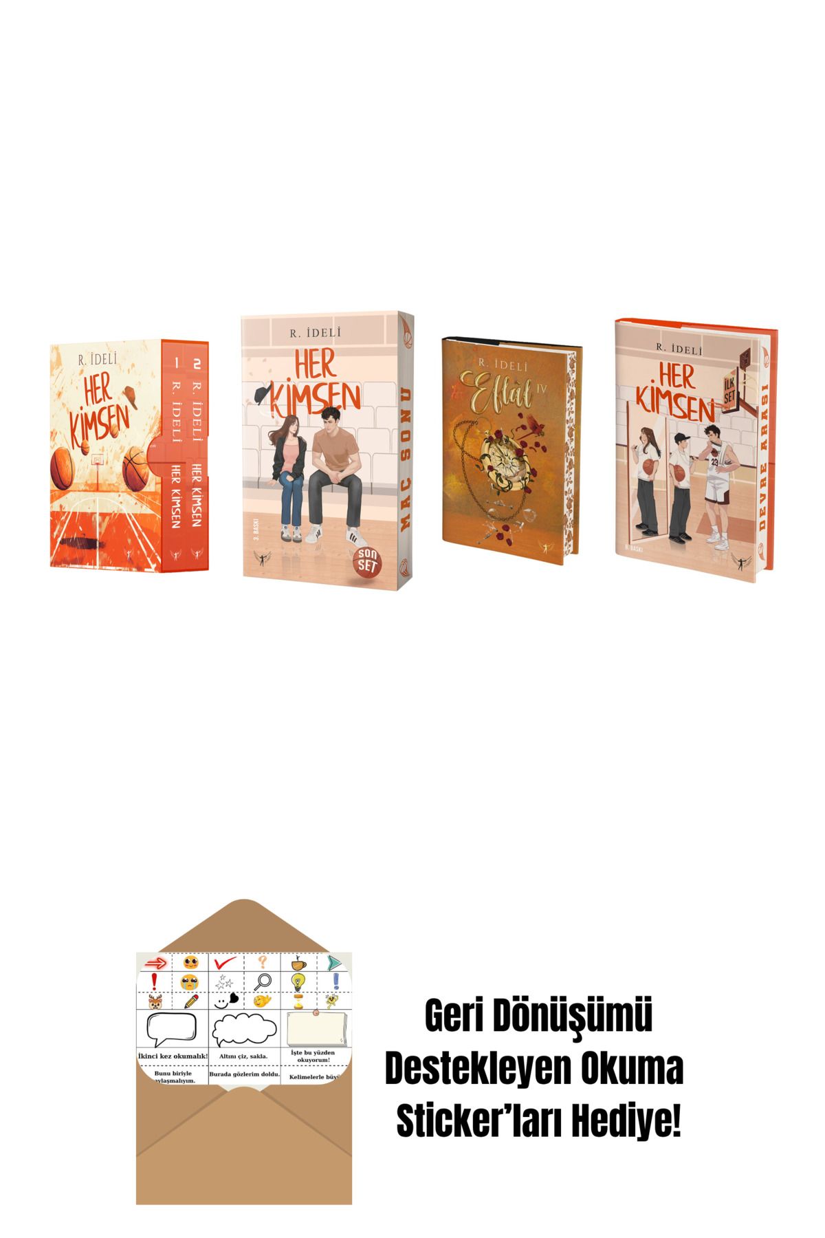 Artemis Yayınları R. İdeli 4 Kitap Set + Okuma Sticker'ları