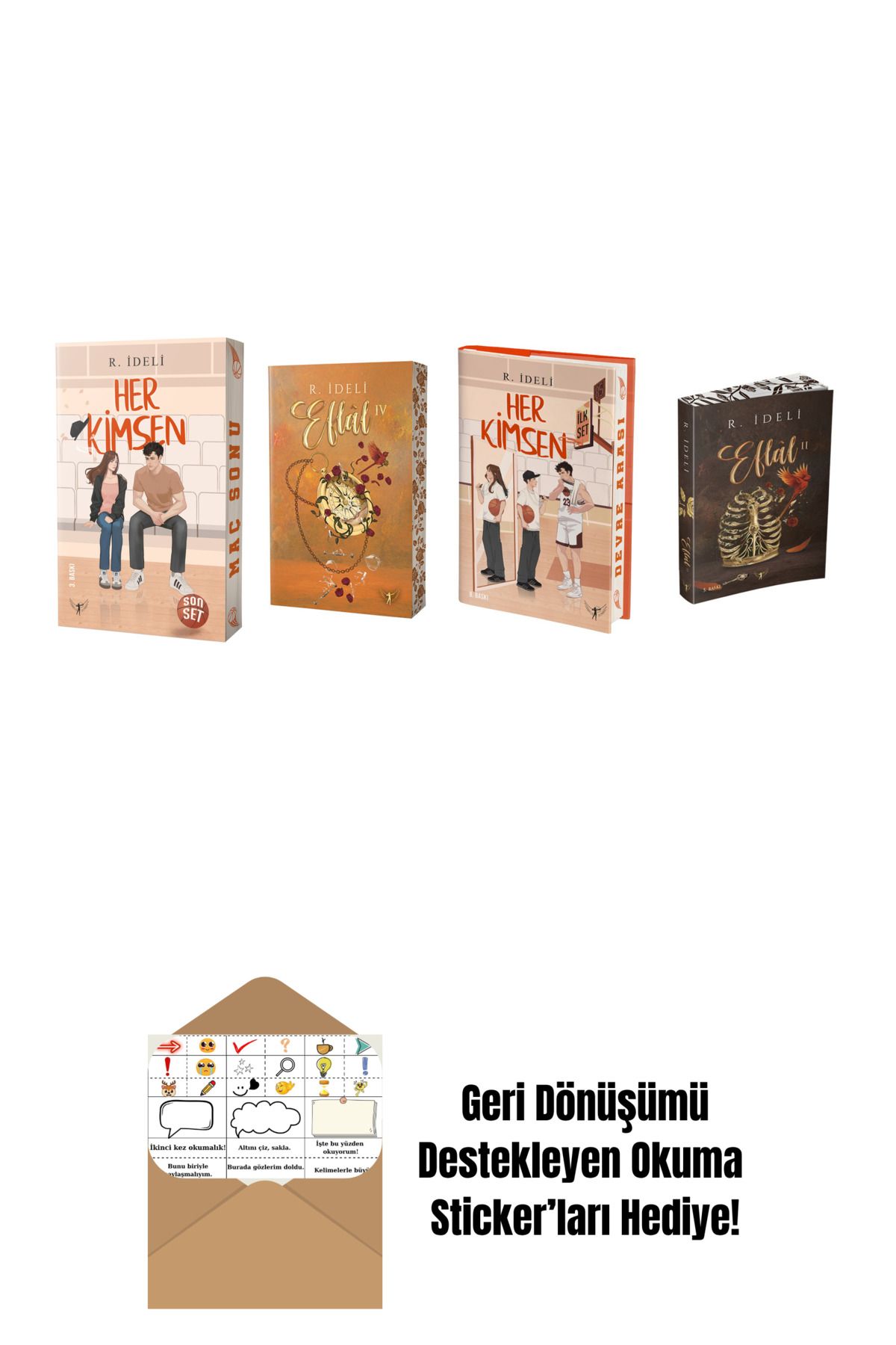 Artemis Yayınları R. İdeli 4 Kitap Set + Okuma Sticker'ları
