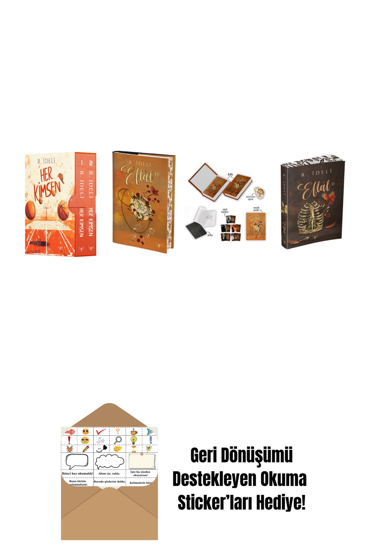 Artemis Yayınları R. İdeli 4 Kitap Set + Okuma Sticker'ları
