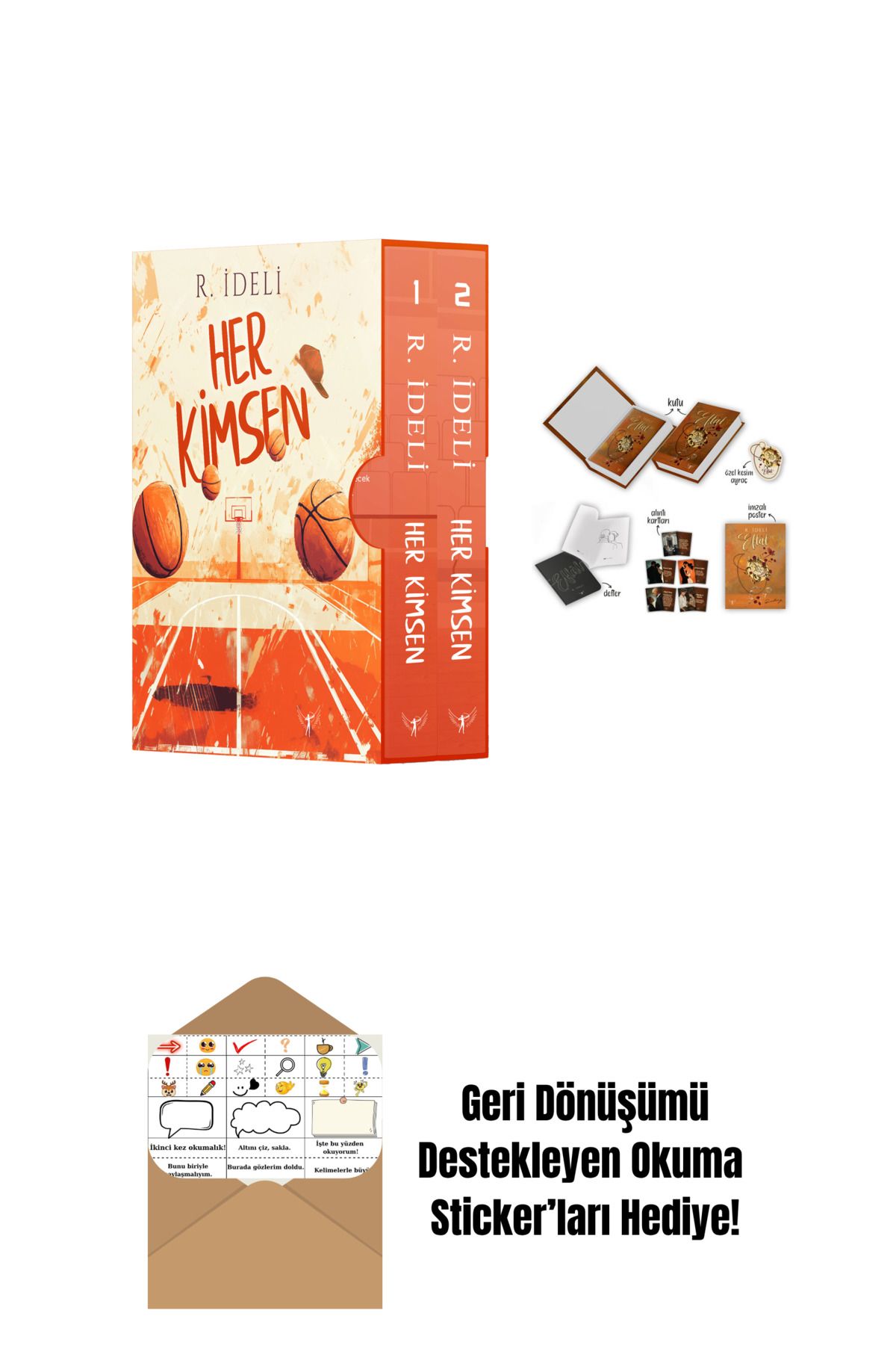 Artemis Yayınları Her Kimsen Serisi Kutulu Set (Ciltli) + Eflâl 4 (Ciltli - Kutulu Set) + Okuma Sticker'ları
