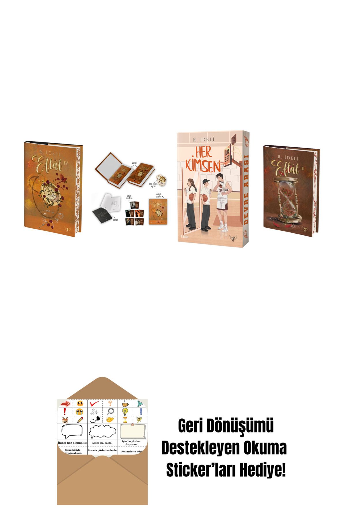 Artemis Yayınları R. İdeli 4 Kitap Set + Okuma Sticker'ları
