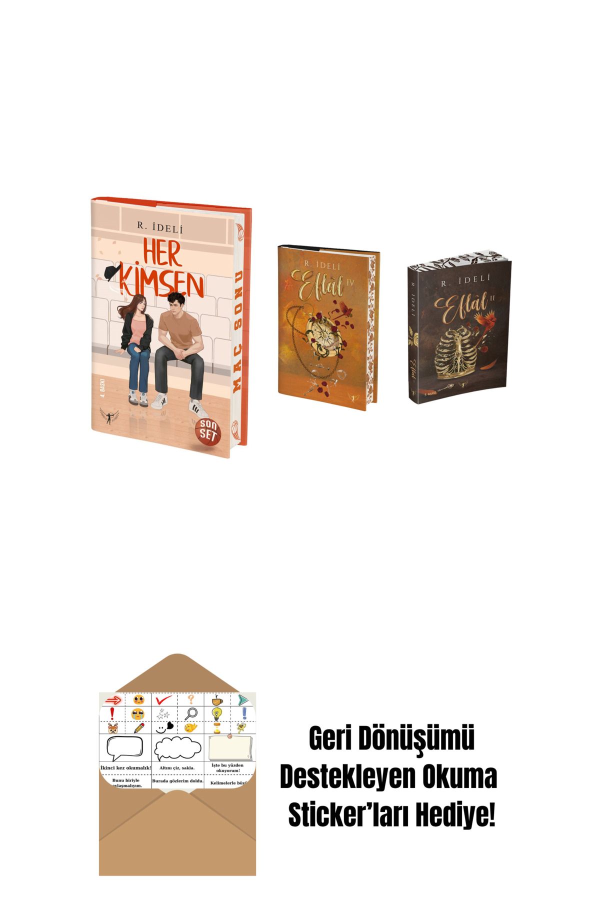Artemis Yayınları R. İdeli 3 Kitap Set + Okuma Sticker'ları