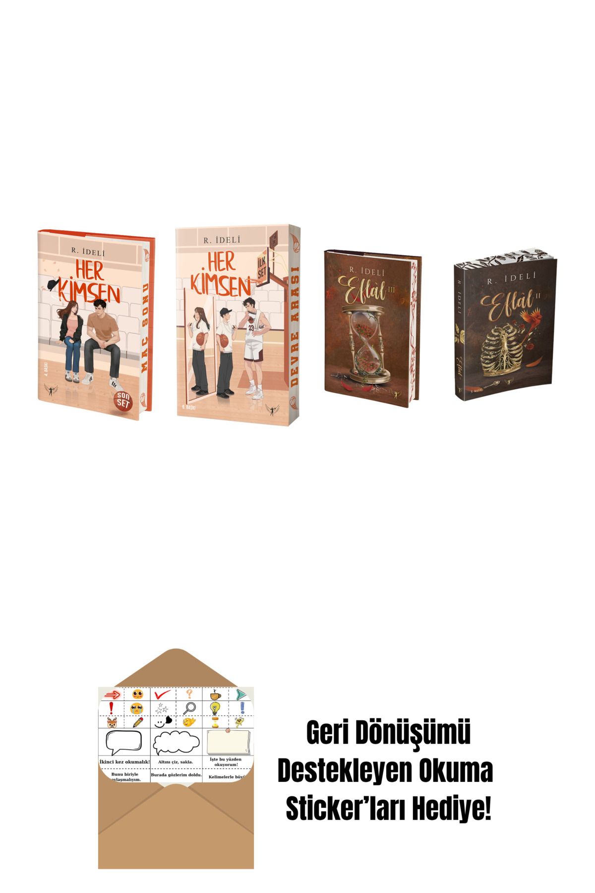 Artemis Yayınları R. İdeli 4 Kitap Set + Okuma Sticker'ları