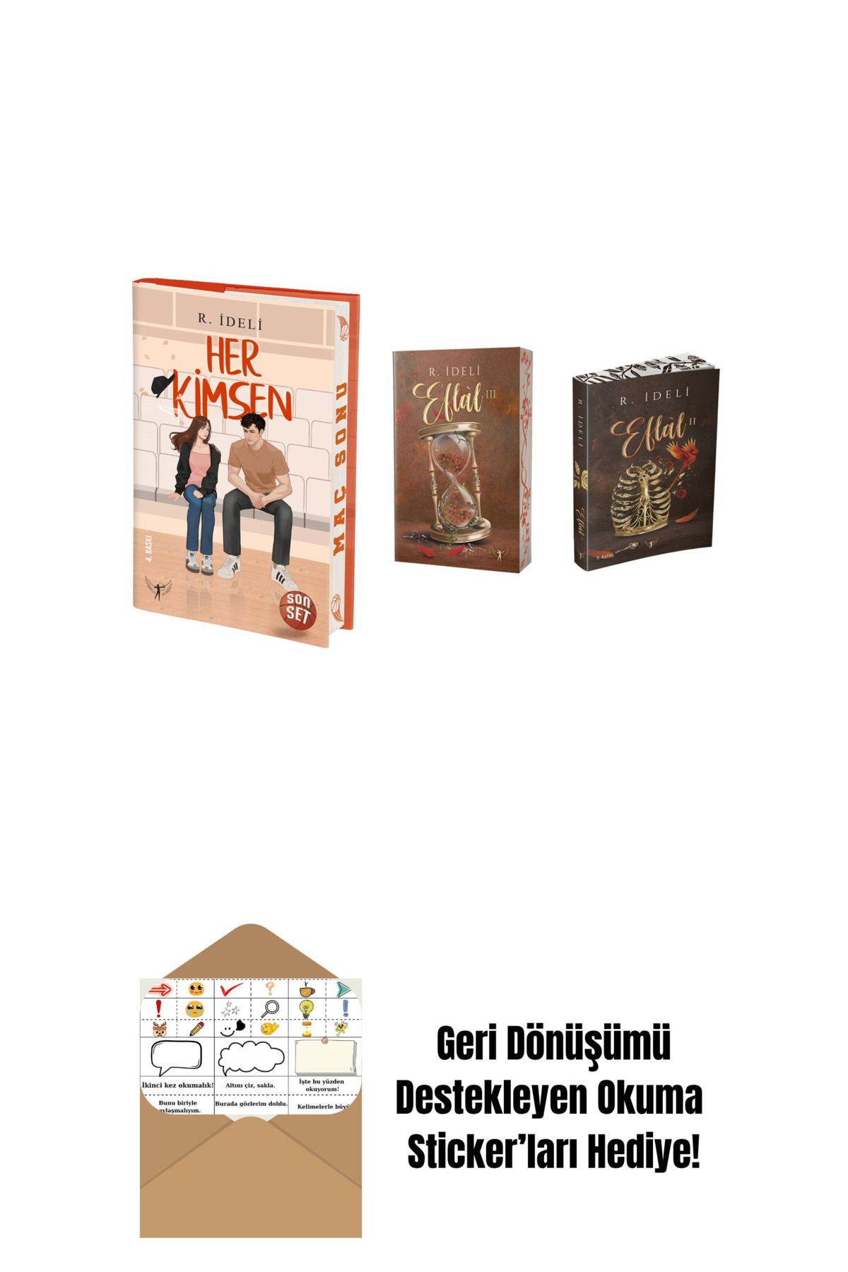 Artemis Yayınları R. İdeli 3 Kitap Set + Okuma Sticker'ları