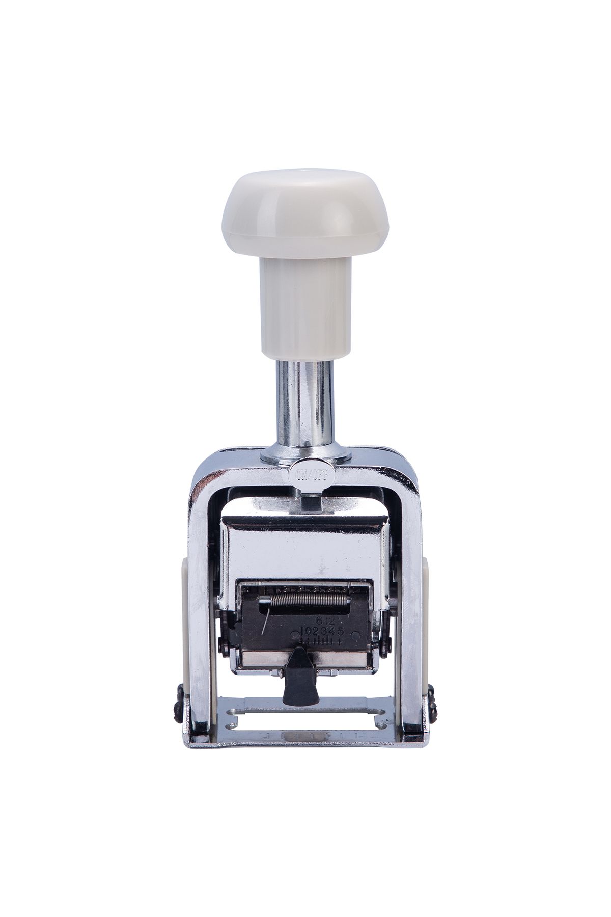 Deli-E7506 Numbering Machine 6 Digits White – ideal for office labeling and numbering 6