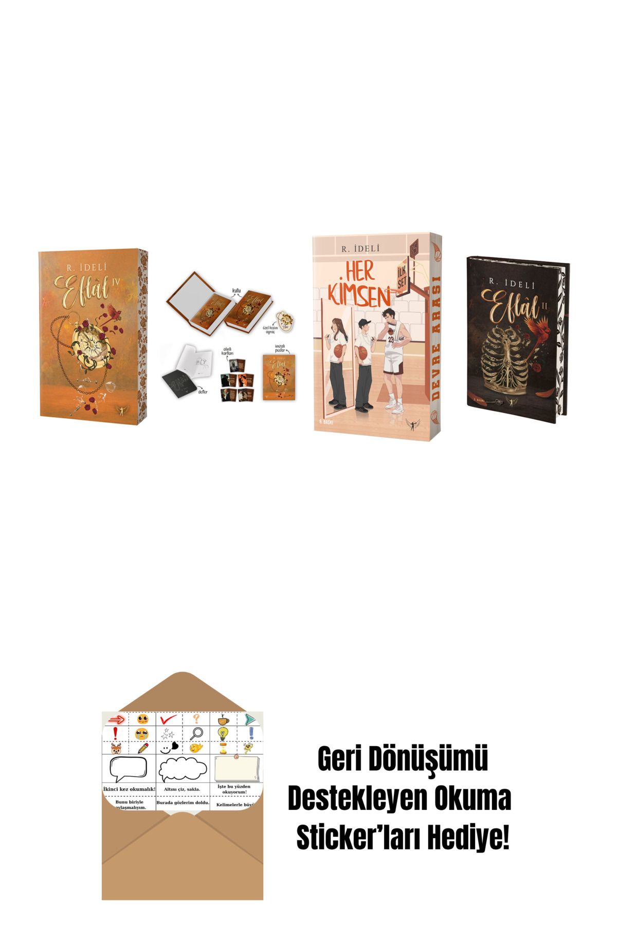 Artemis Yayınları R. İdeli 4 Kitap Set + Okuma Sticker'ları