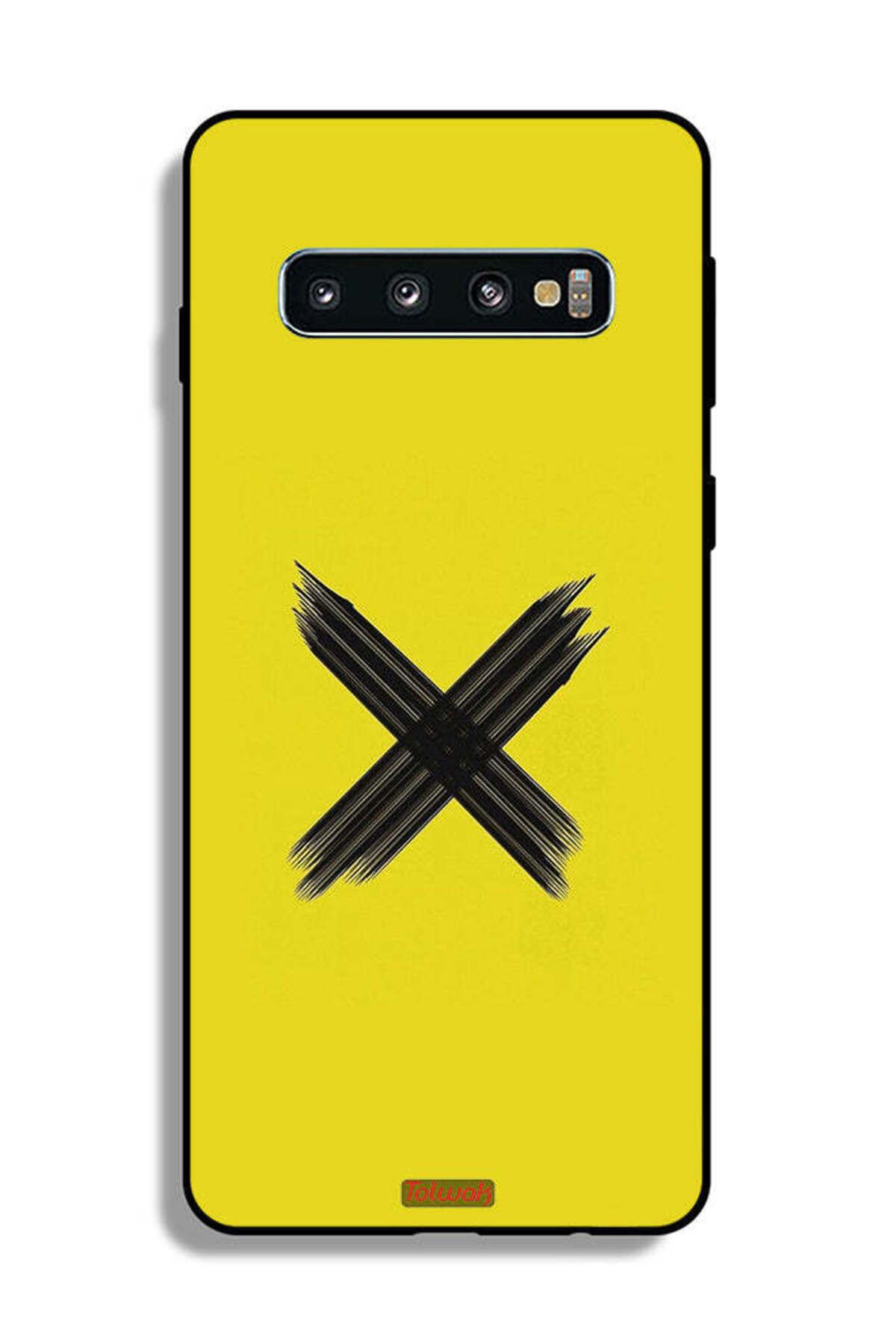 Tolwak-Samsung Galaxy S10 Plus Protective Case Cover X Pattern 2