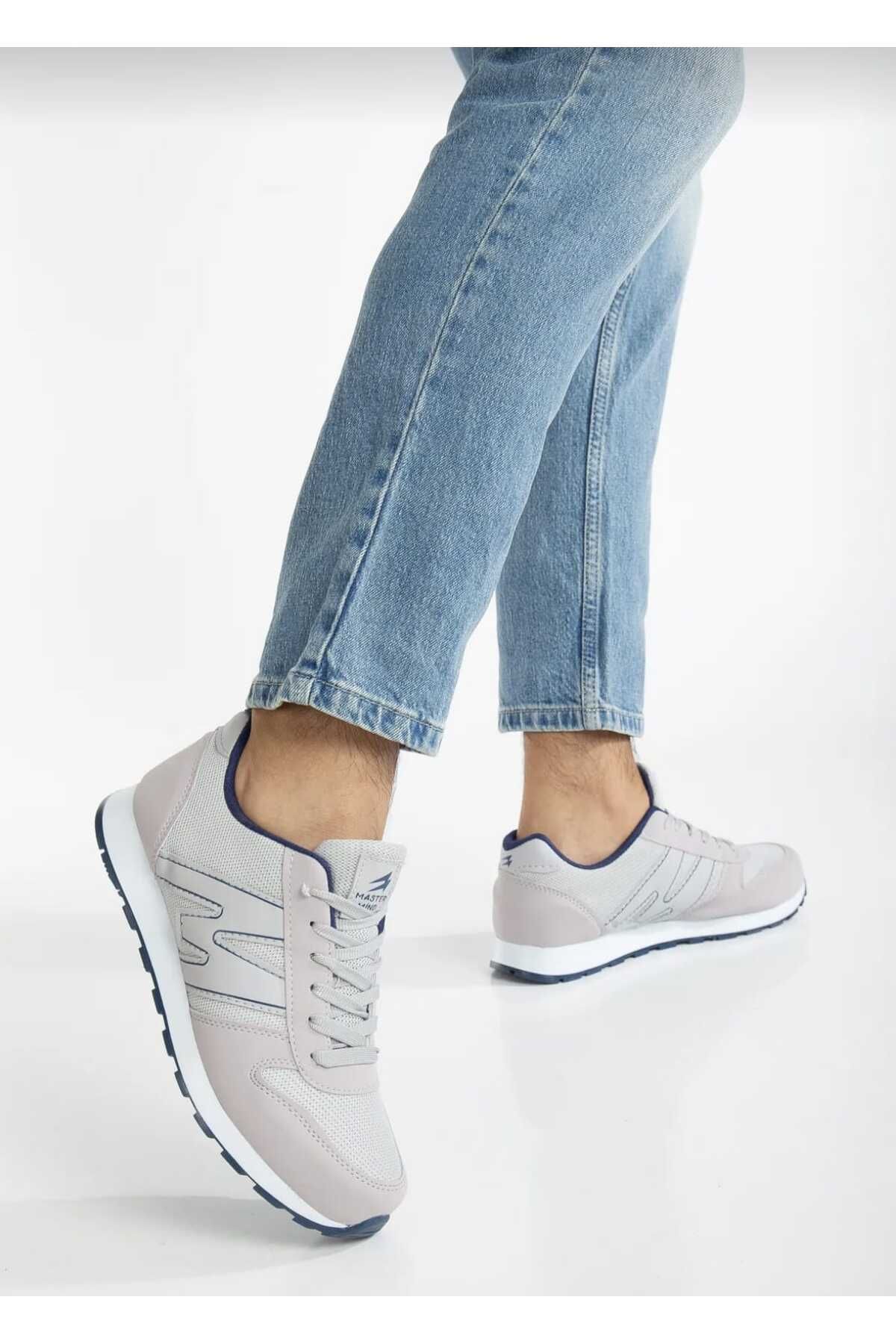 WEBORN Erkek Bağcıklı Günlük Konforlu Rahat Hafif Yumuşak Taban Fileli Sneaker Spor Ayakkabı